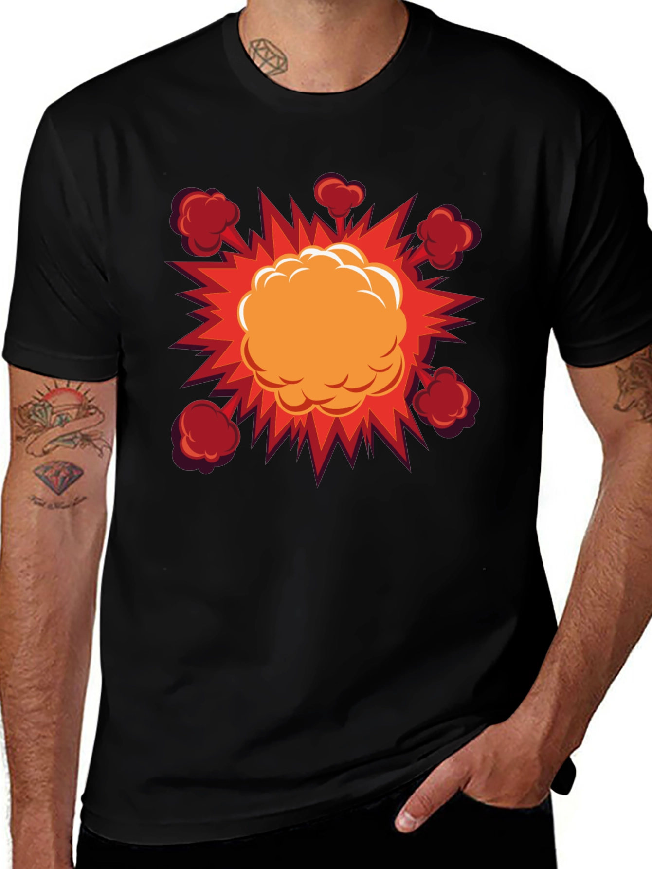 Explosion Graphic Black T-Shirt