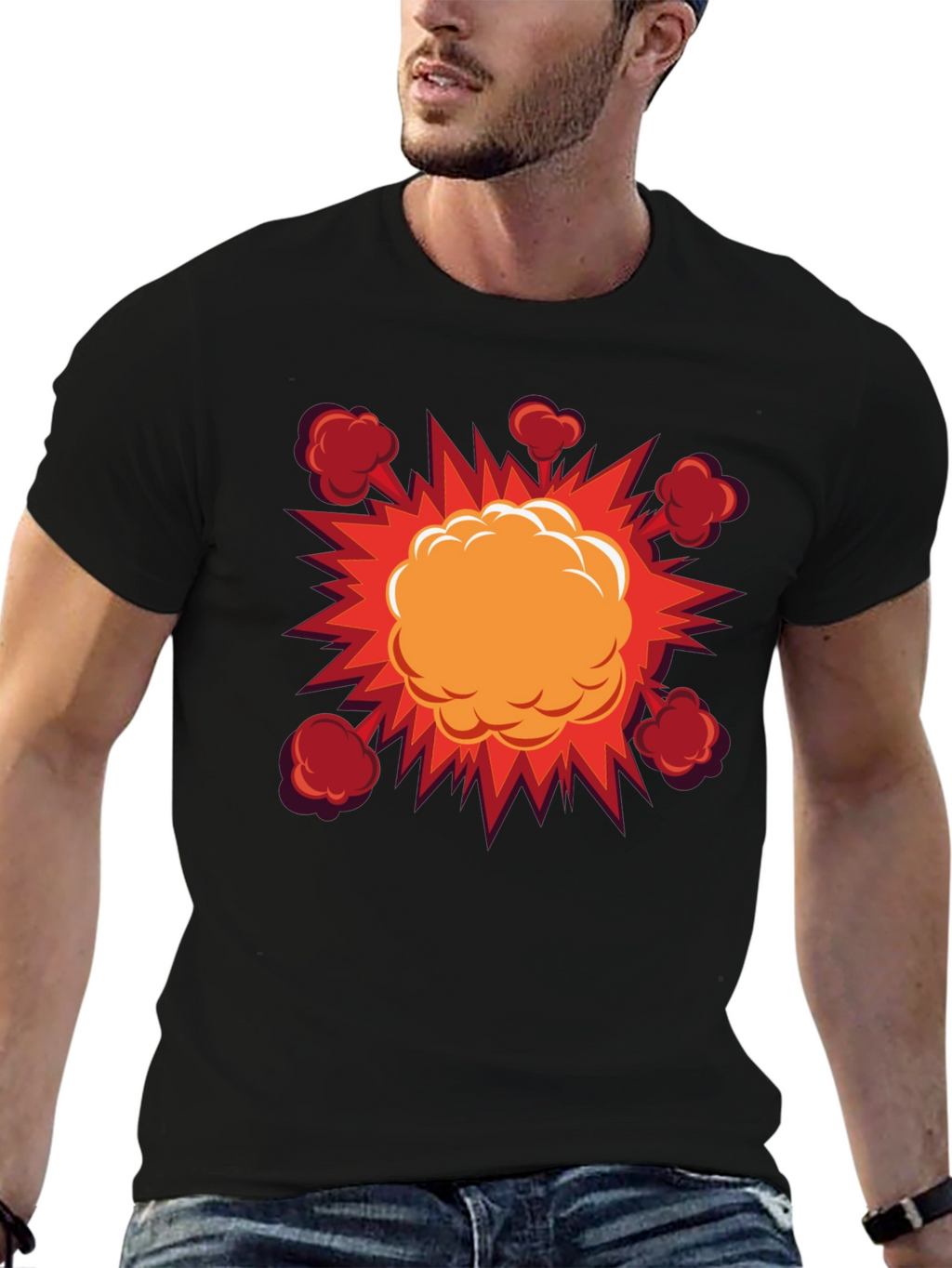 Explosion Graphic Black T-Shirt