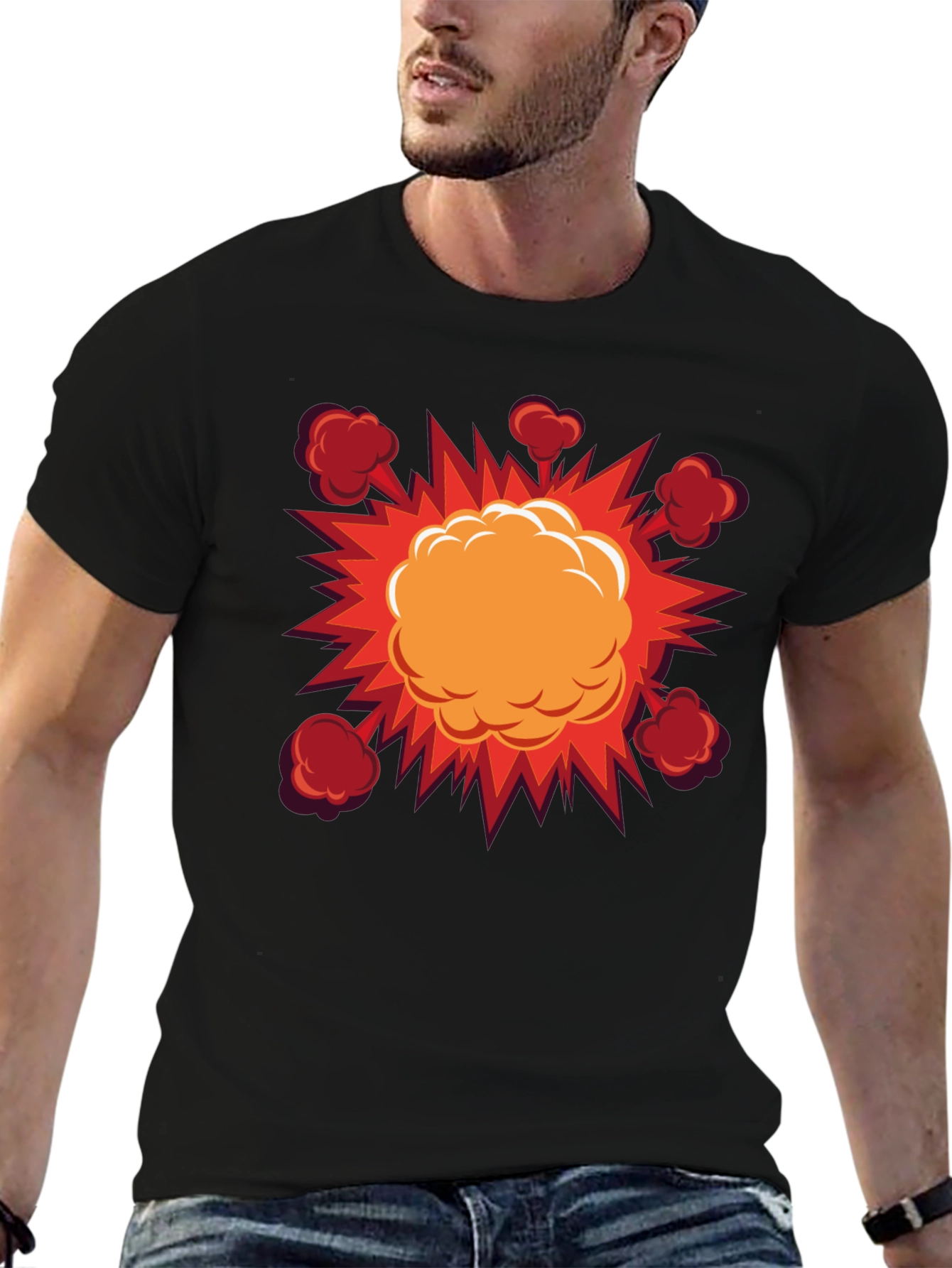 Explosion Graphic Black T-Shirt