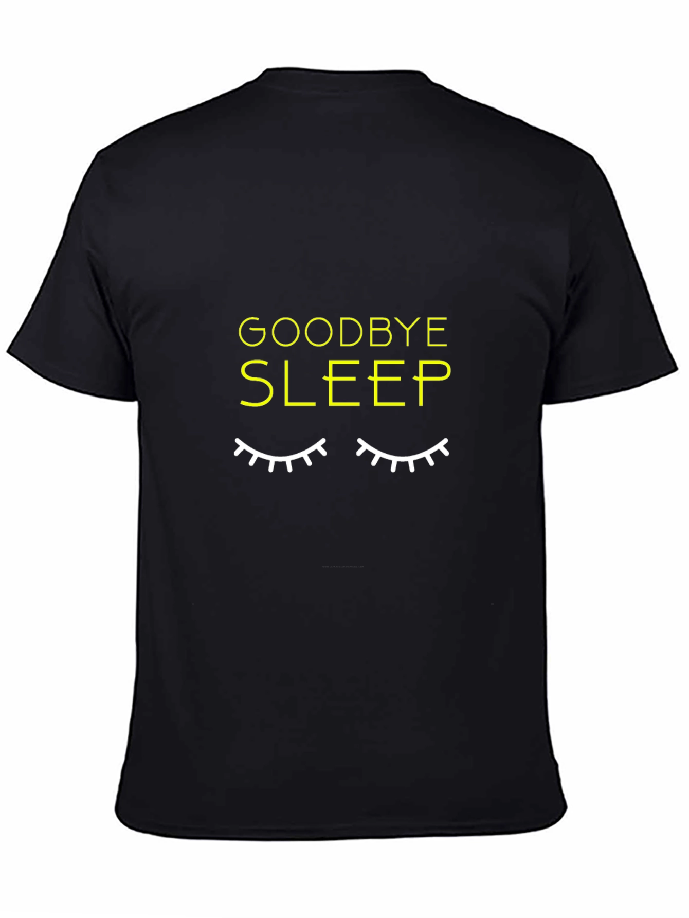 Goodbye Sleep Graphic Black T-Shirt