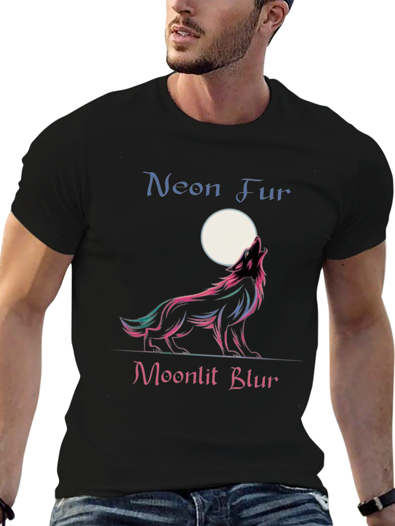 Neon Fur Moonlit Blur Graphic Tee