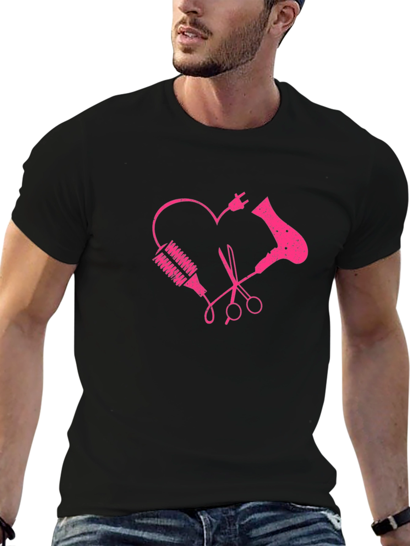 Hairdresser Heart Graphic Tee - Stylist Love