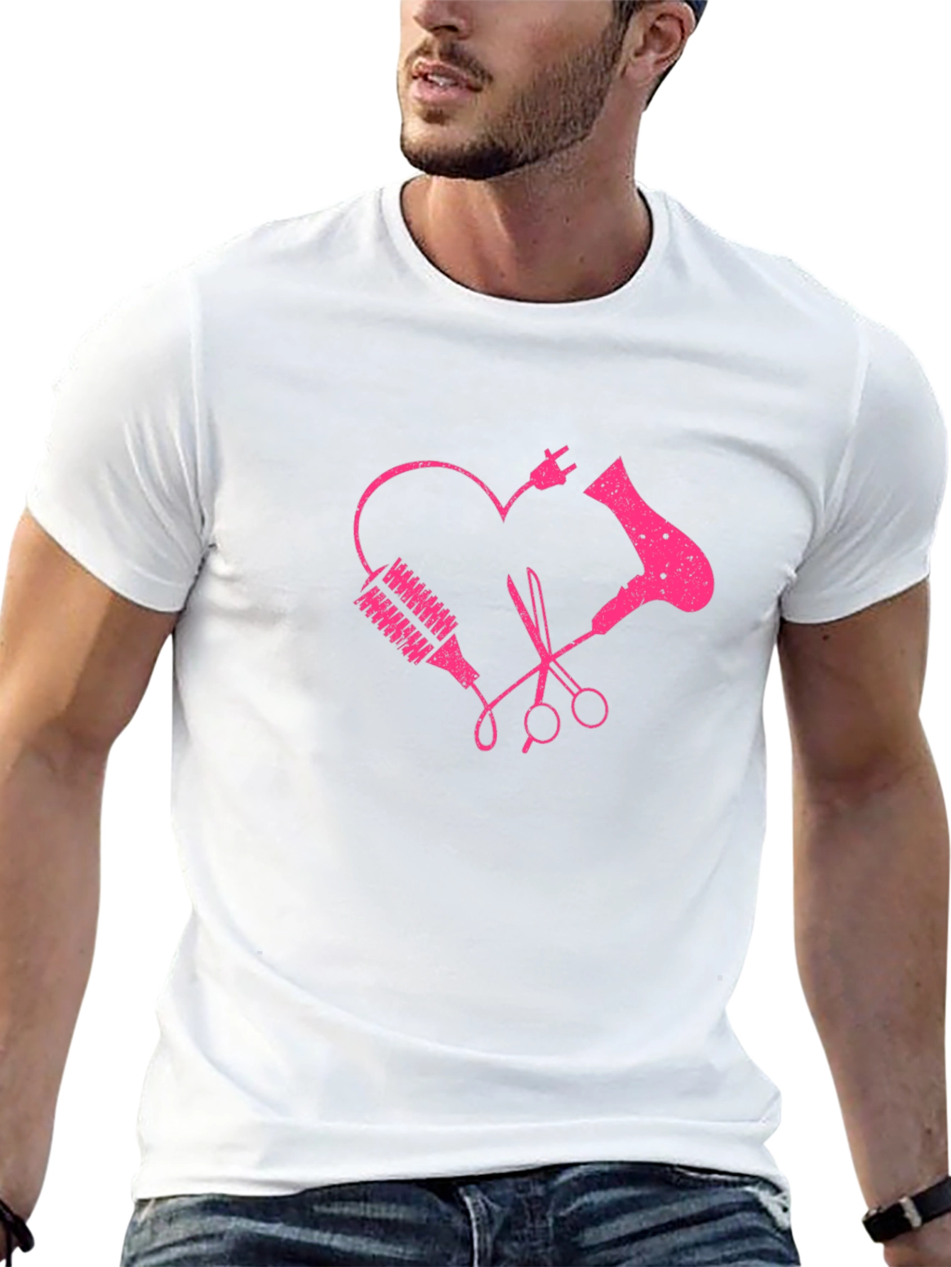 Hairdresser Heart Graphic Tee - Stylist Love