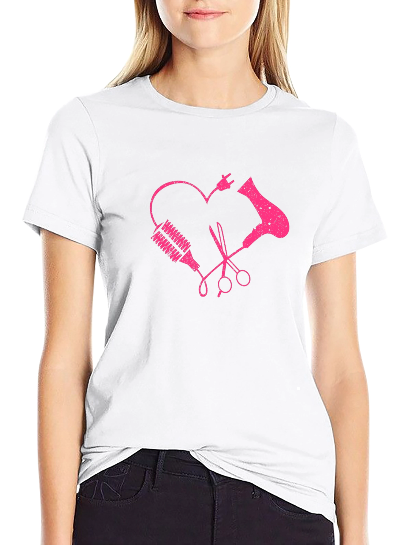 Hairdresser Heart Graphic Tee - Stylist Love