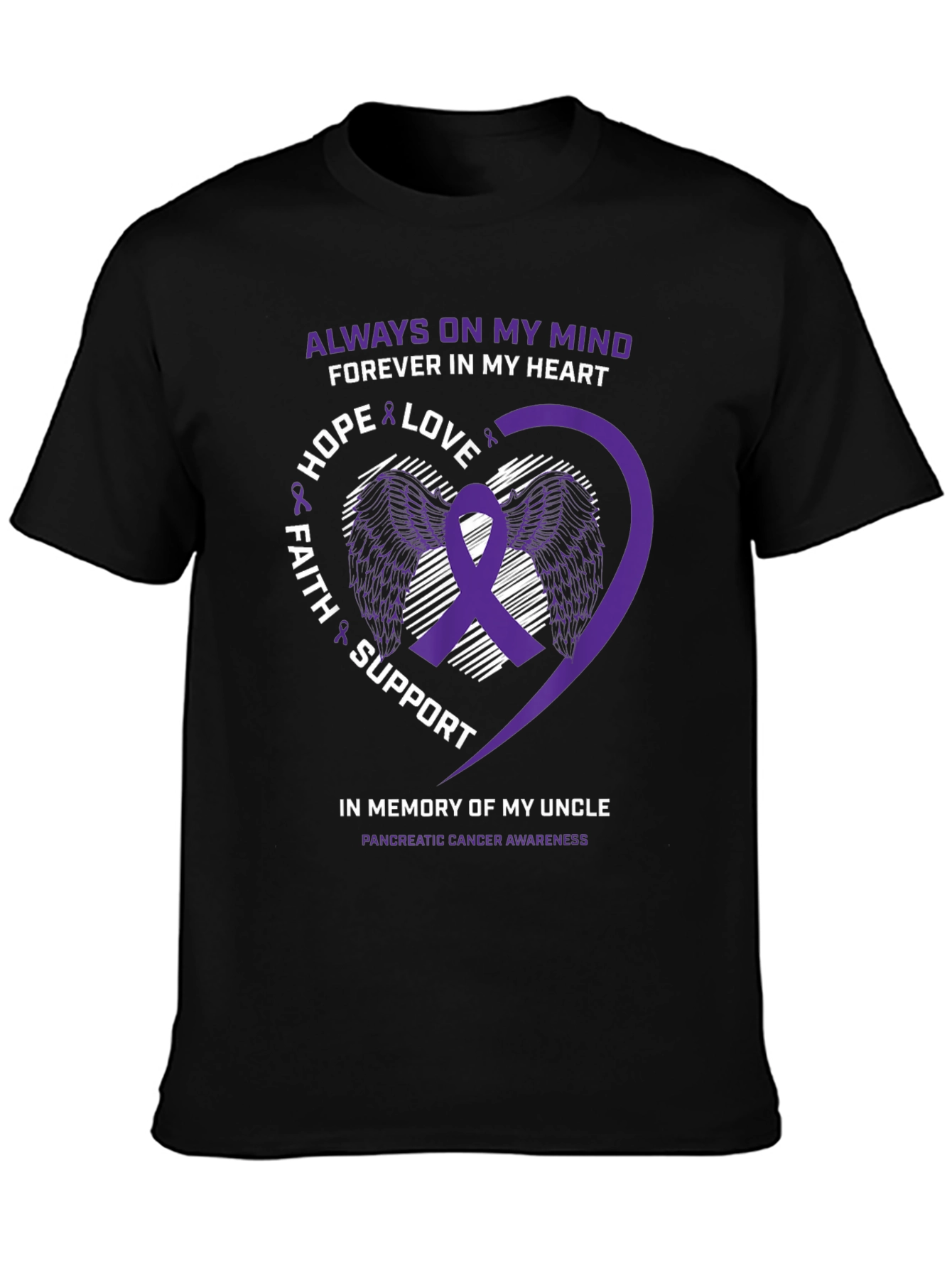 Pancreatic Cancer Awareness T-Shirt In Memory Of My Uncle