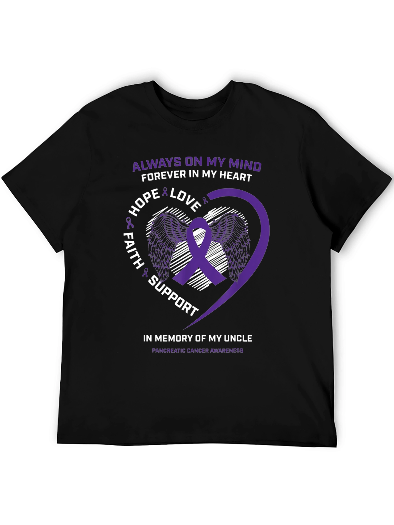 Pancreatic Cancer Awareness T-Shirt In Memory Of My Uncle