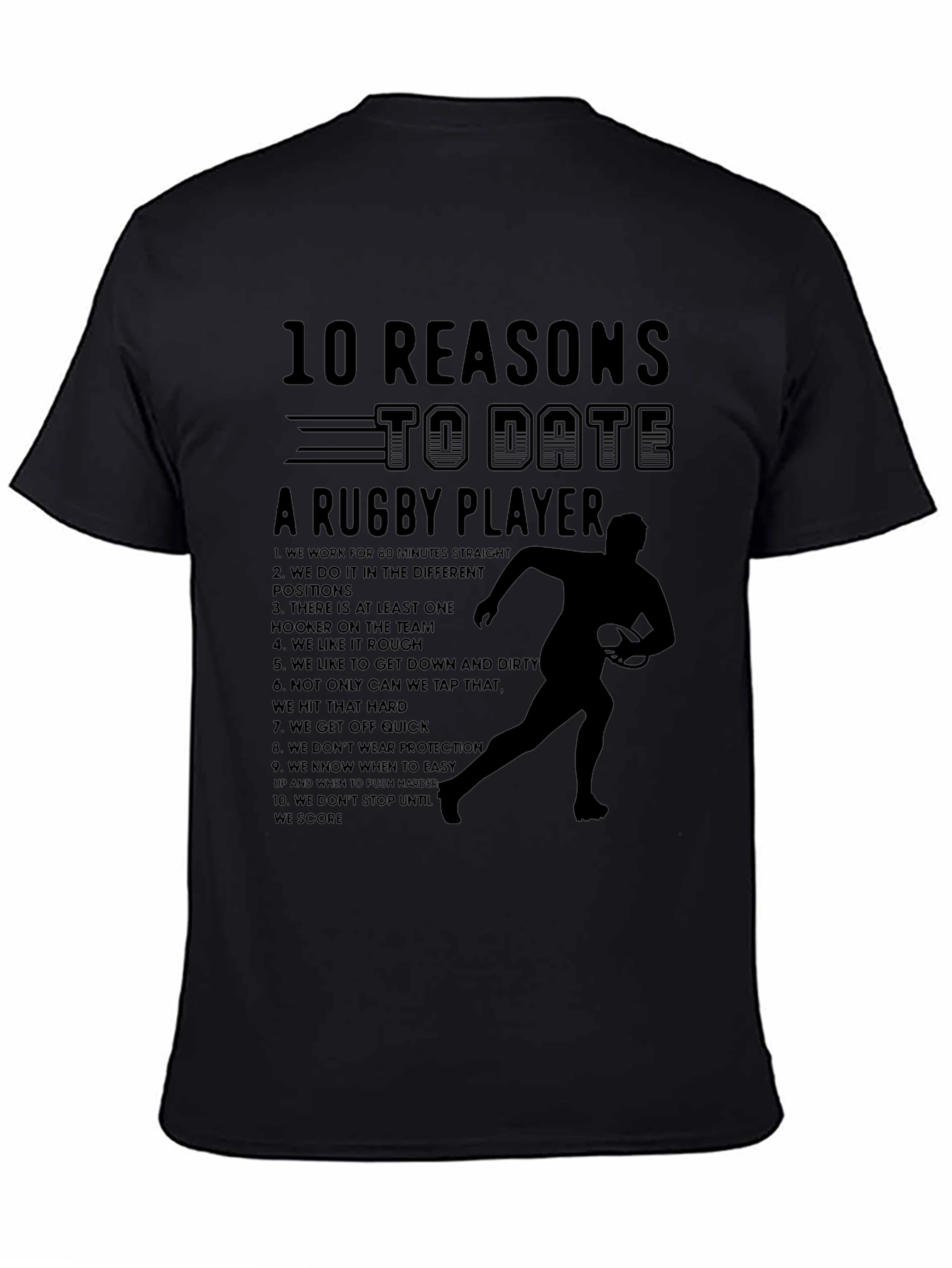 Rugby Player Reasons T-Shirt Funny Sport Date Tee