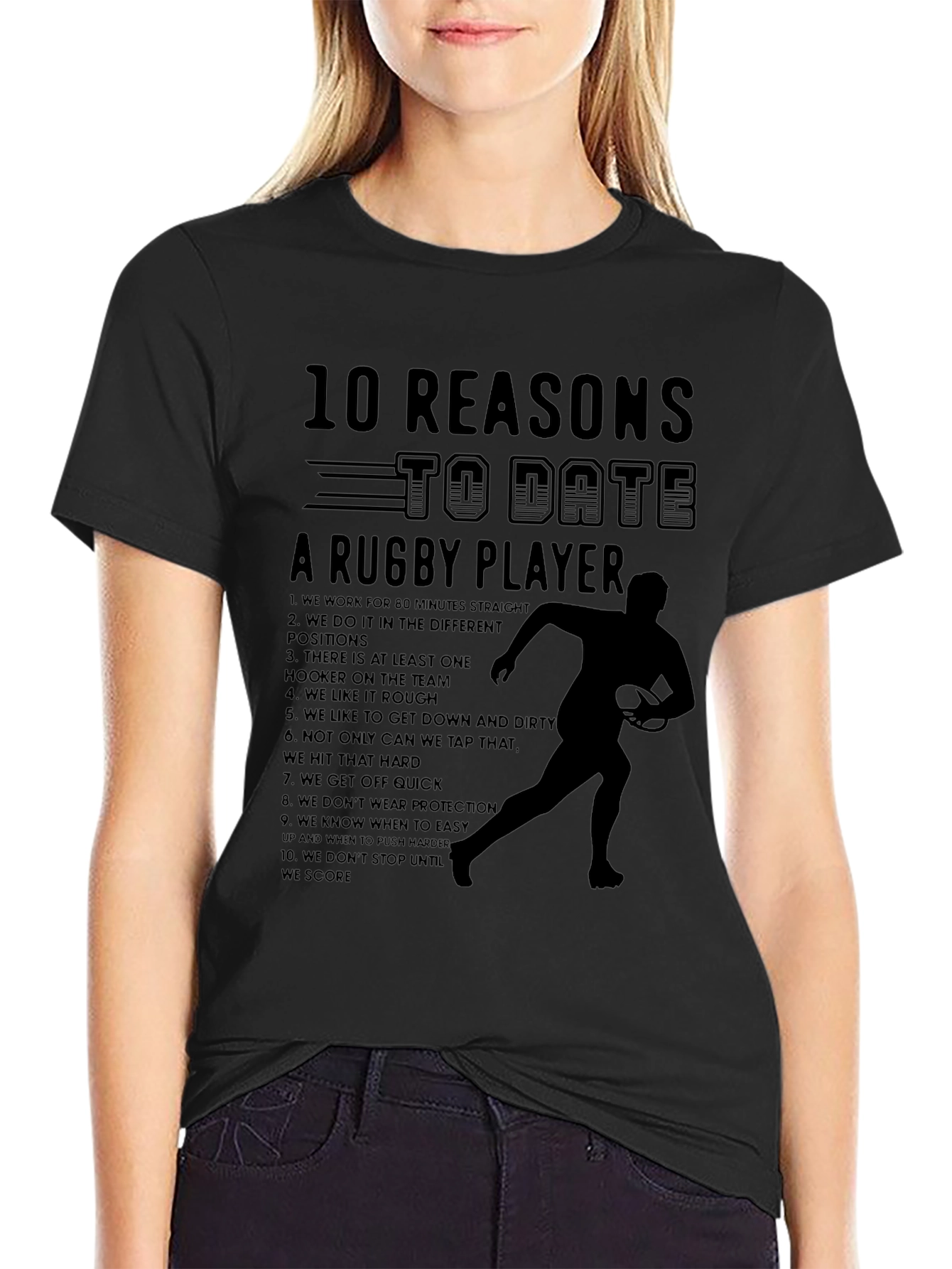 Rugby Player Reasons T-Shirt Funny Sport Date Tee