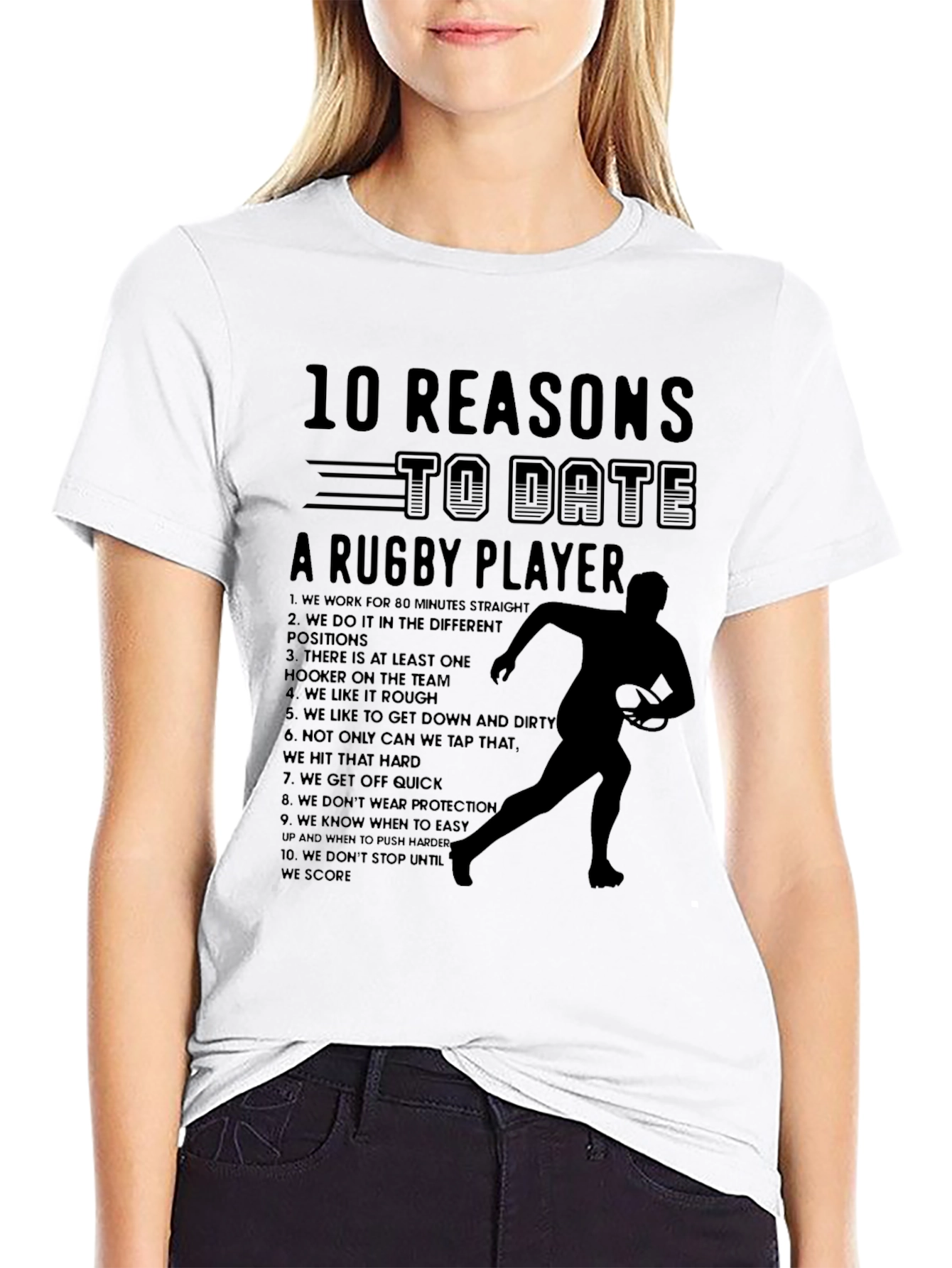 Rugby Player Reasons T-Shirt Funny Sport Date Tee