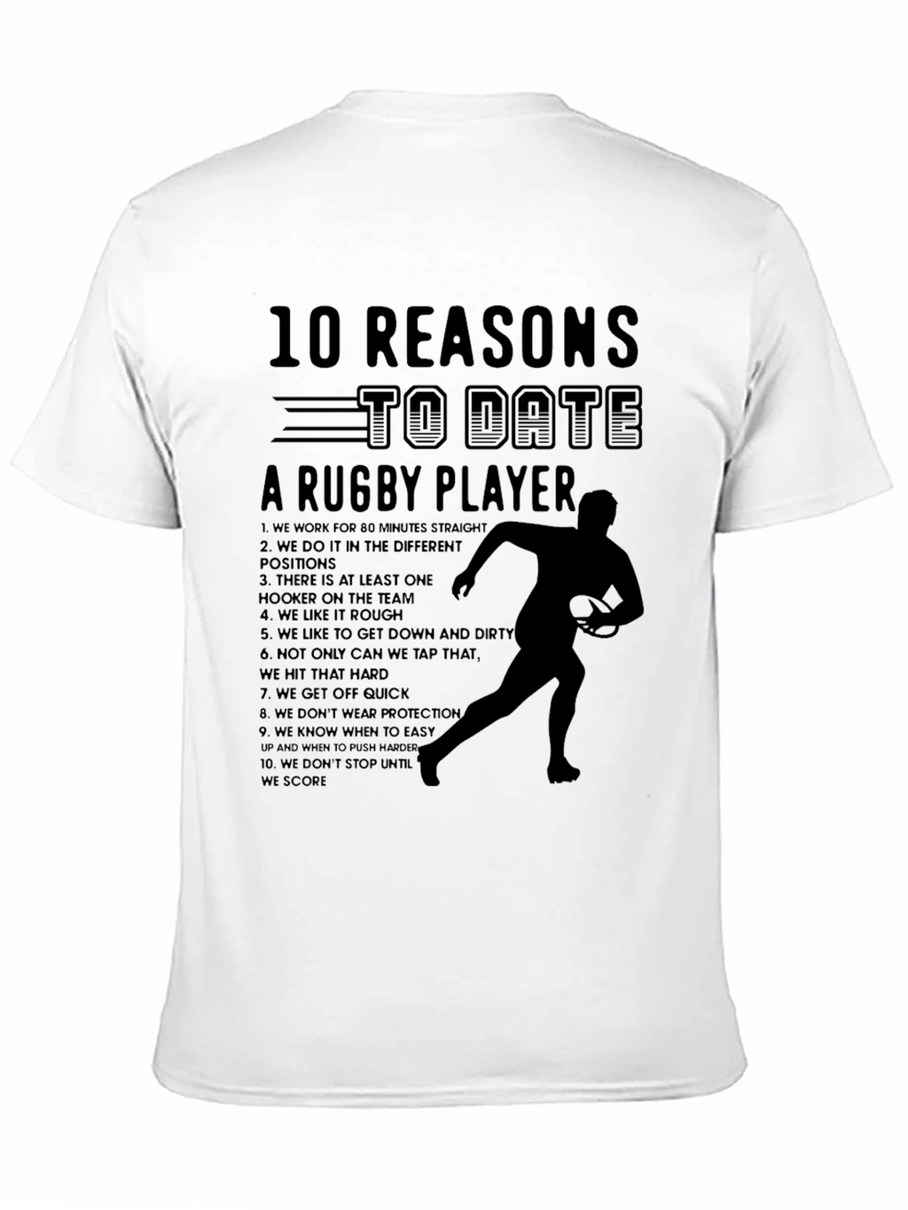 Rugby Player Reasons T-Shirt Funny Sport Date Tee