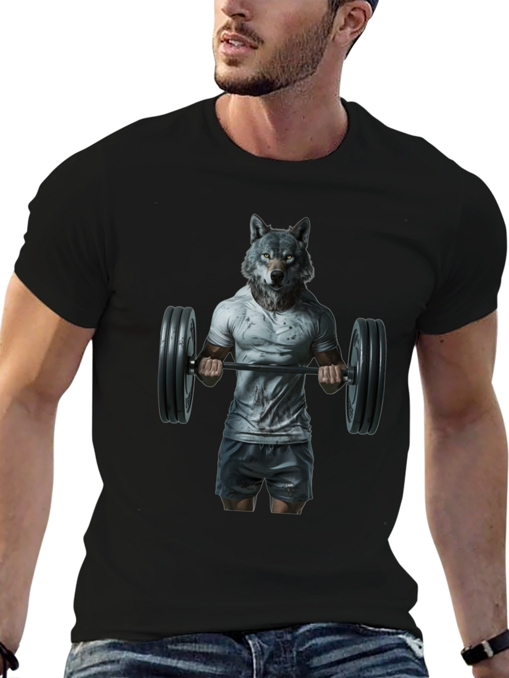 Wolf Gym T-Shirt - Animal Bodybuilding Tee