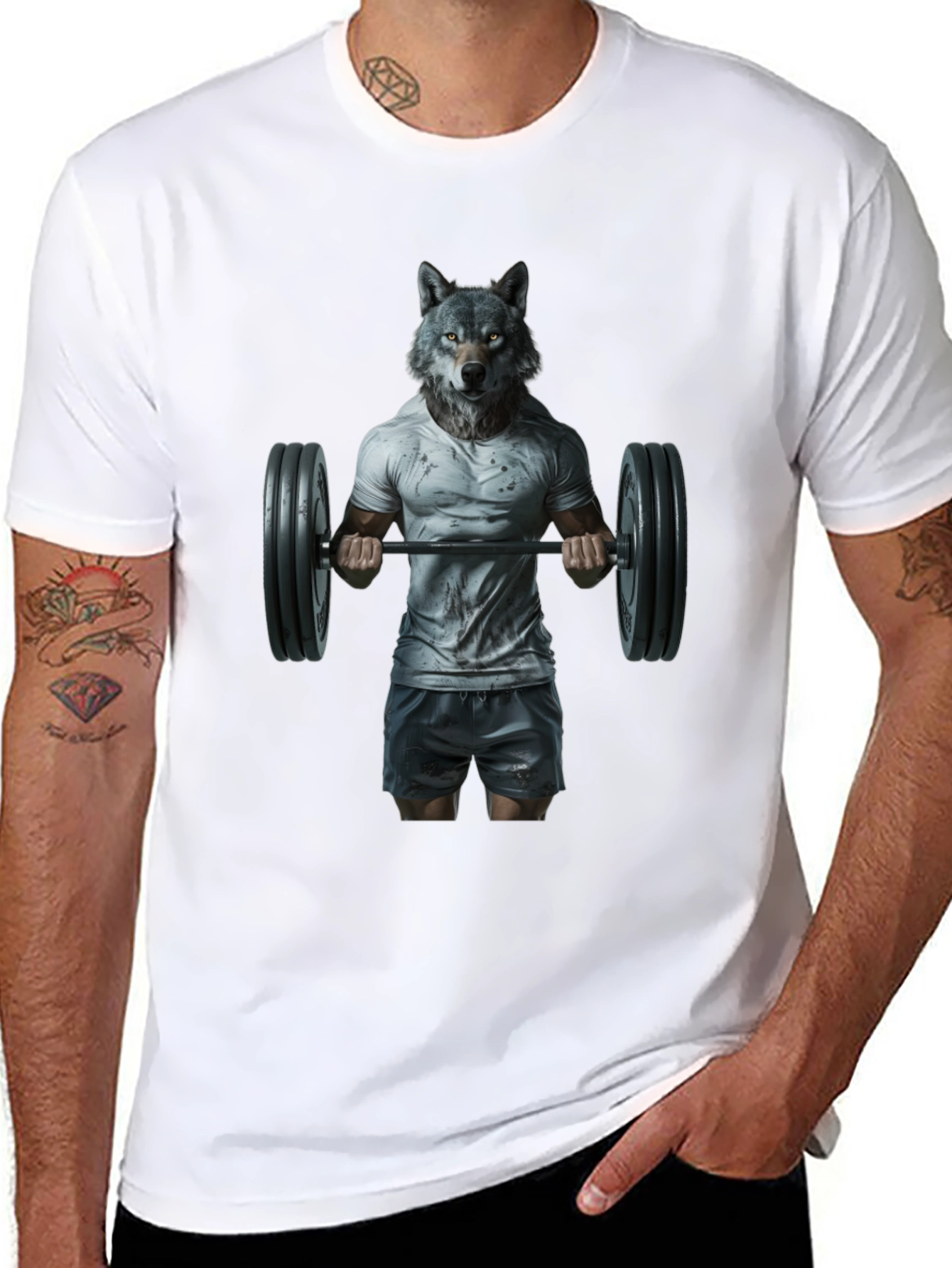 Wolf Gym T-Shirt - Animal Bodybuilding Tee