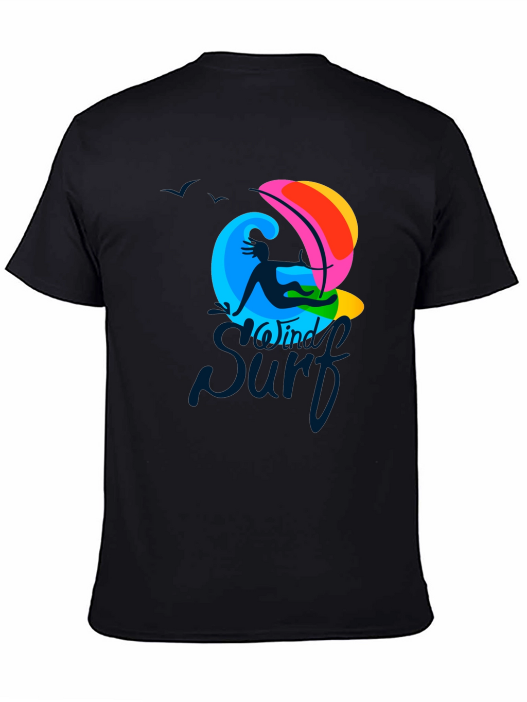 Windy Surf Graphic T-Shirt - Cool Summer Design