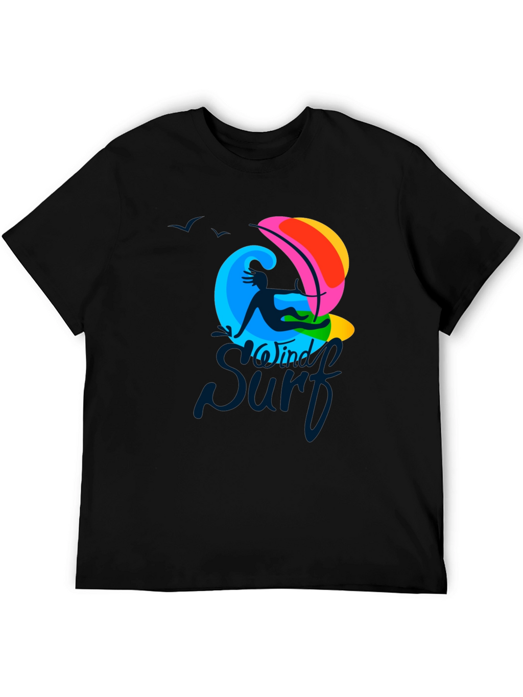 Windy Surf Graphic T-Shirt - Cool Summer Design