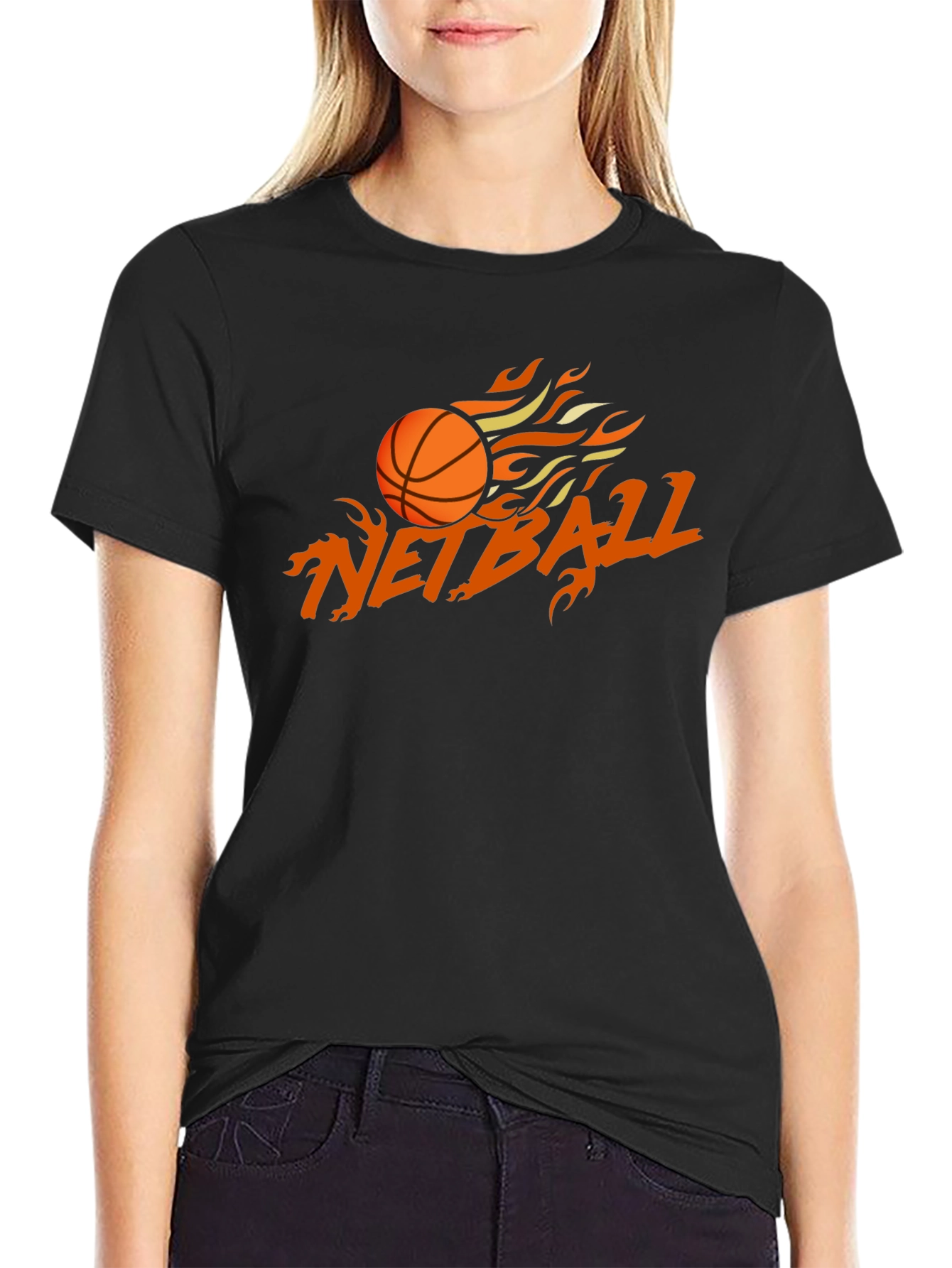 Netball Flame Graphic T-Shirt
