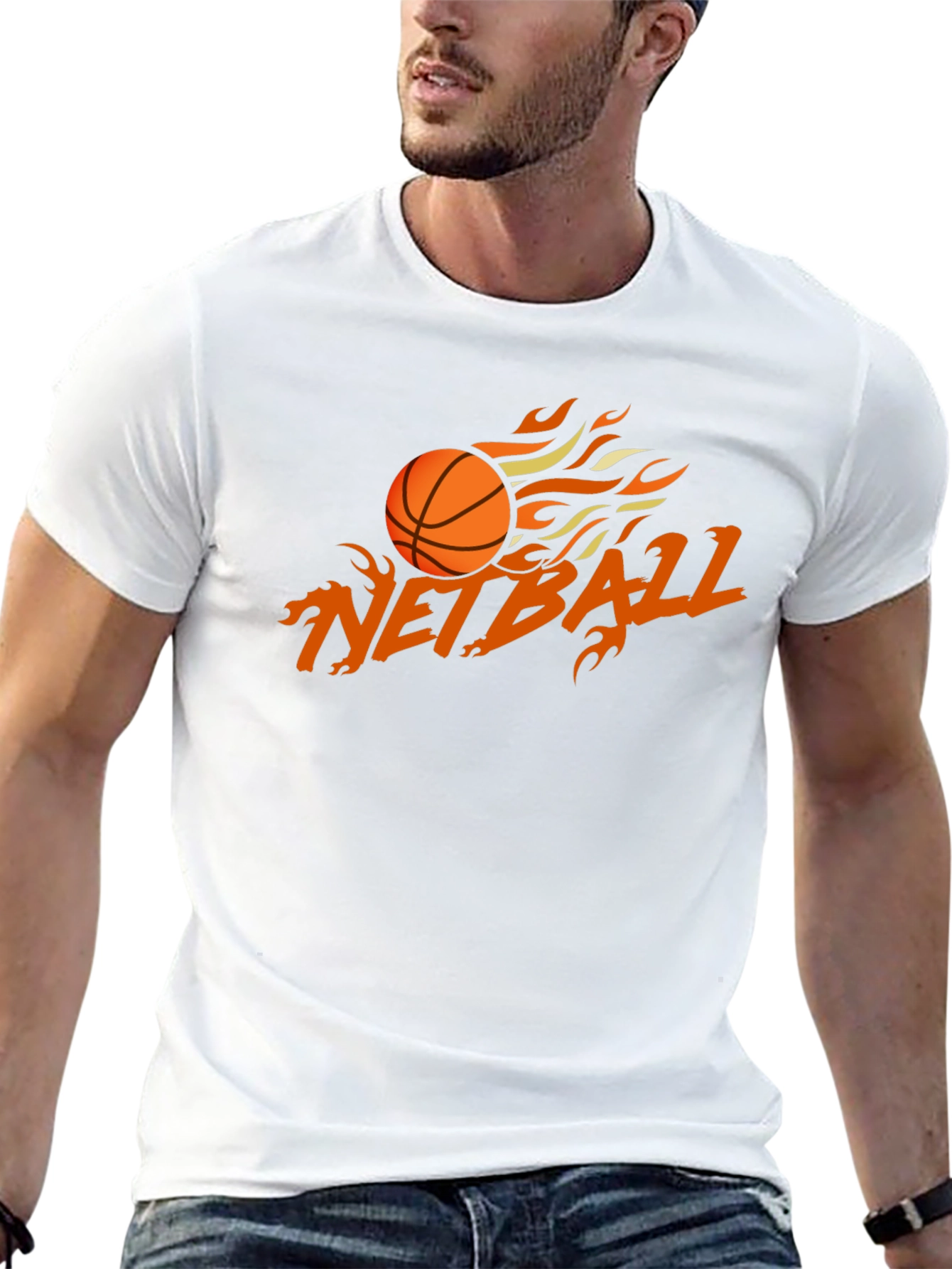 Netball Flame Graphic T-Shirt