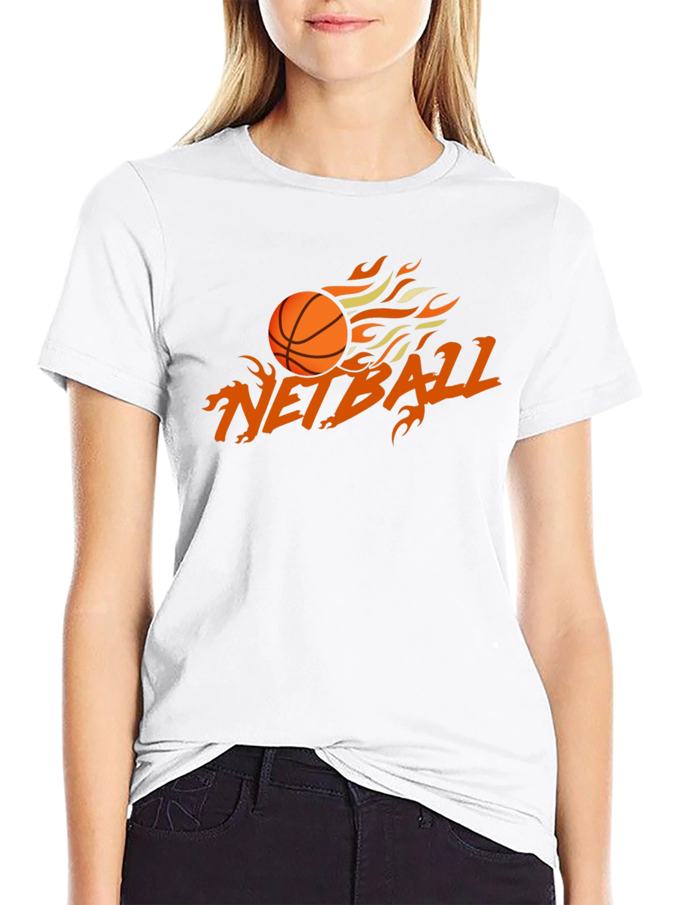 Netball Flame Graphic T-Shirt