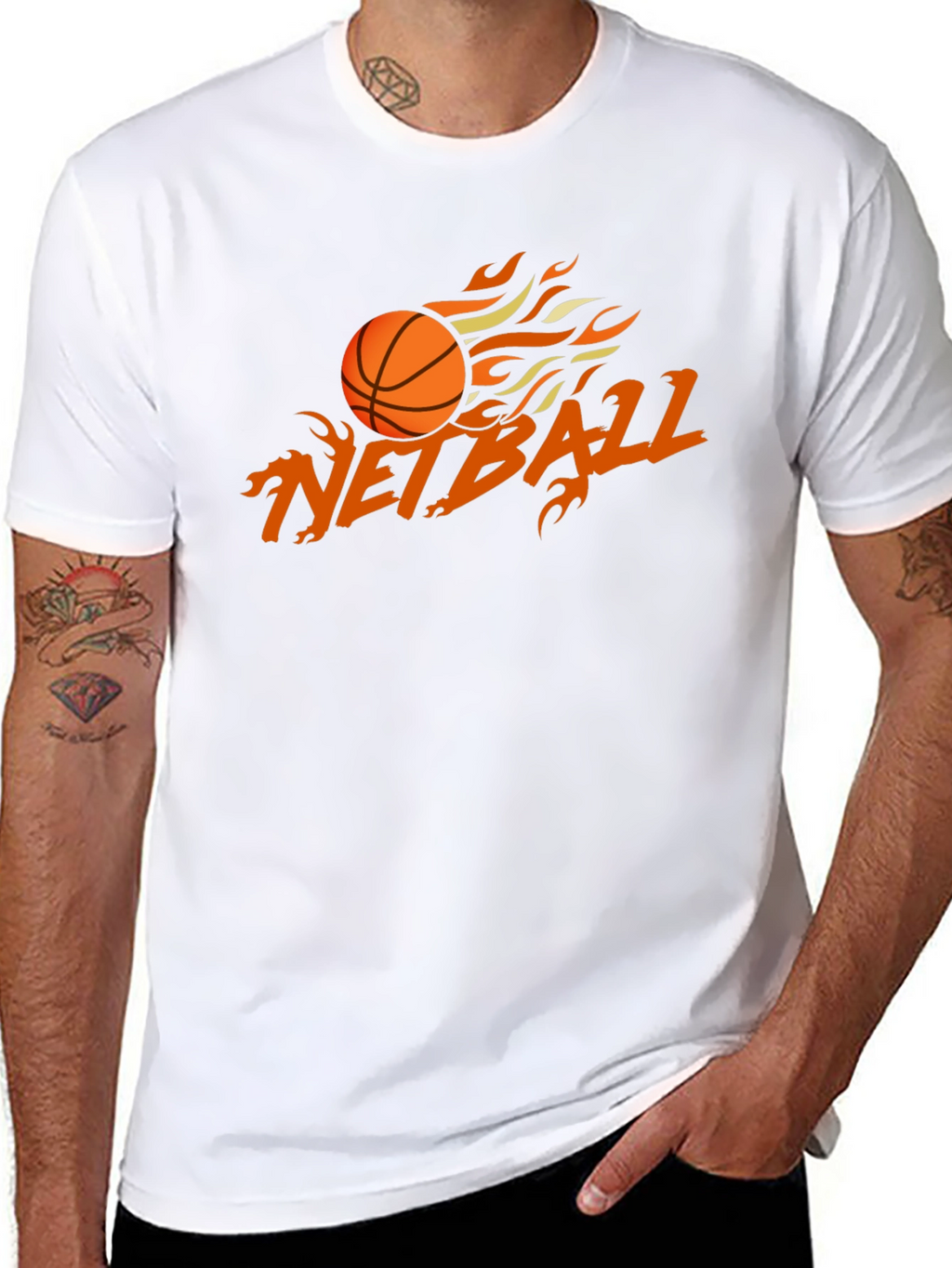 Netball Flame Graphic T-Shirt