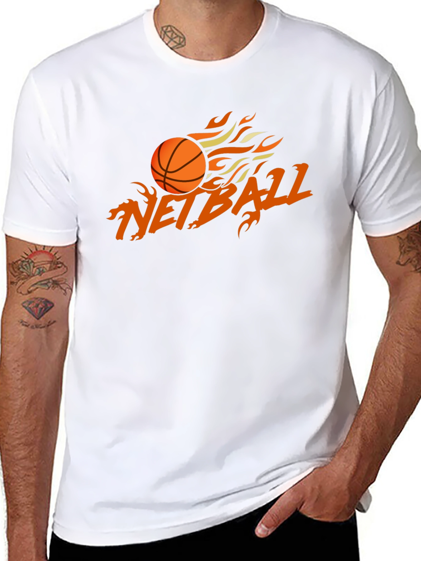 Netball Flame Graphic T-Shirt