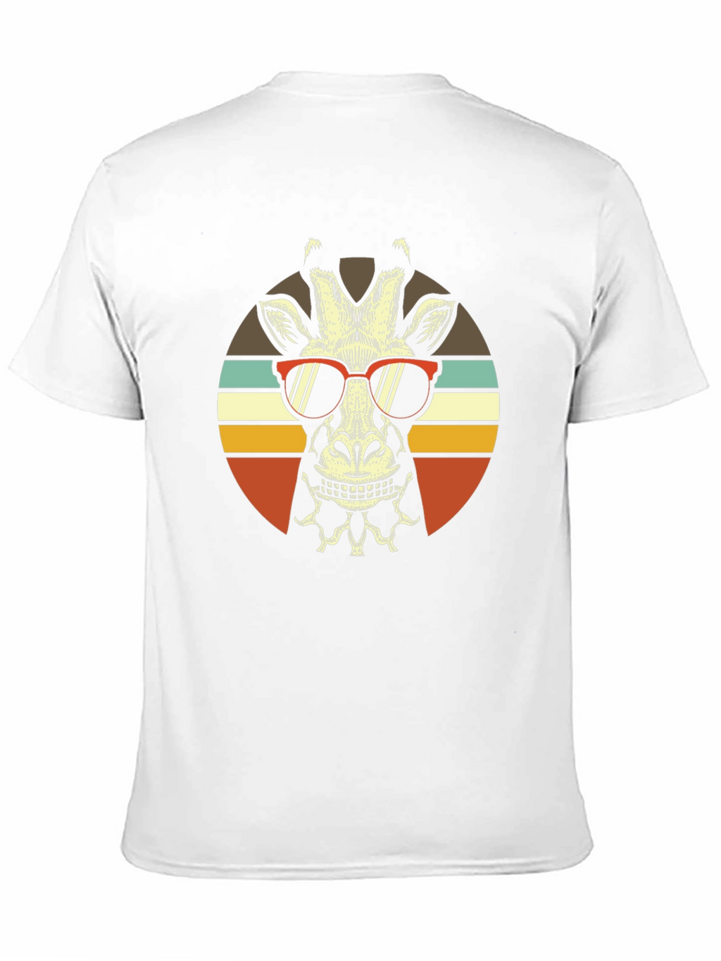 Cool Giraffe Retro Sunset T-Shirt