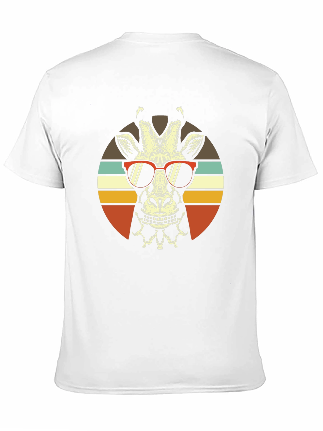 Cool Giraffe Retro Sunset T-Shirt