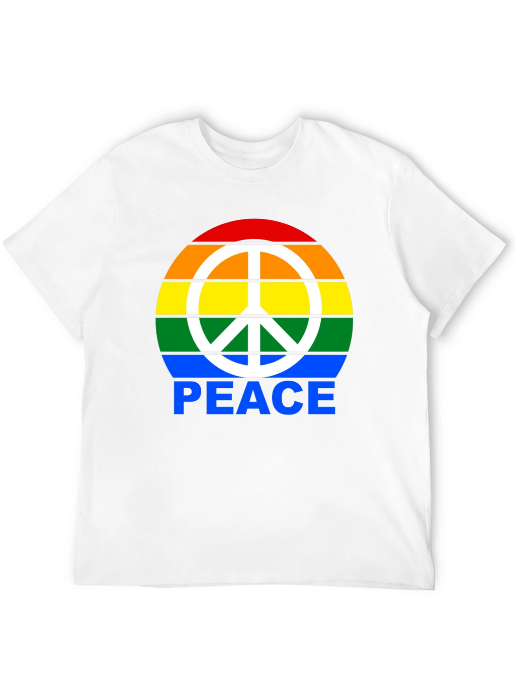 Rainbow Peace Sign Graphic T-Shirt