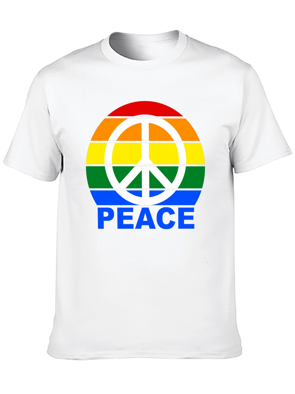 Rainbow Peace Sign Graphic T-Shirt