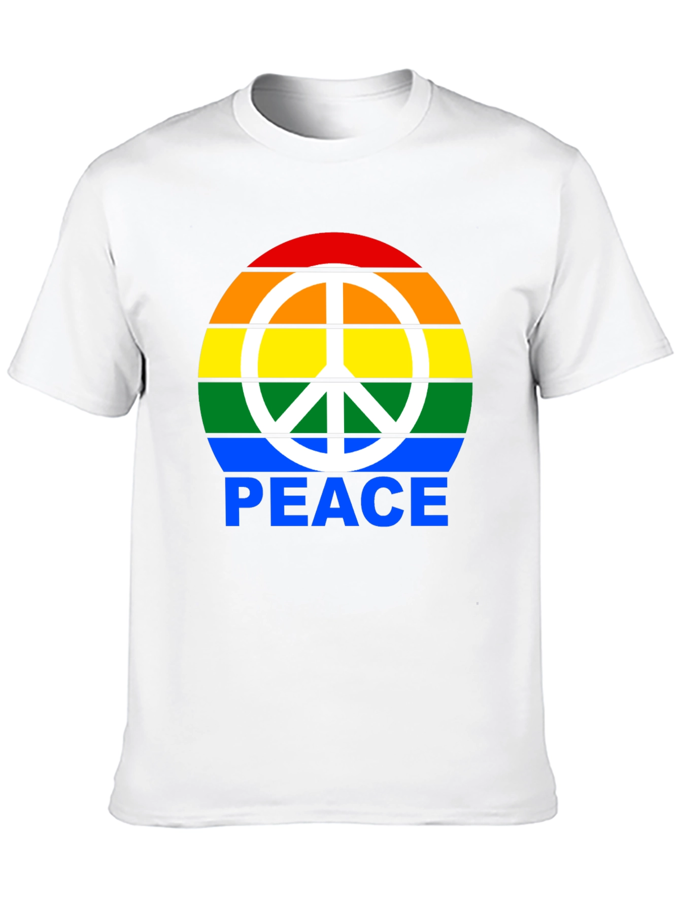 Rainbow Peace Sign Graphic T-Shirt