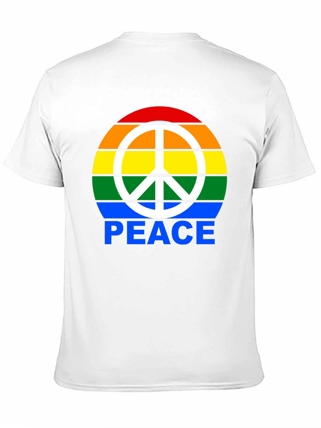Rainbow Peace Sign Graphic T-Shirt
