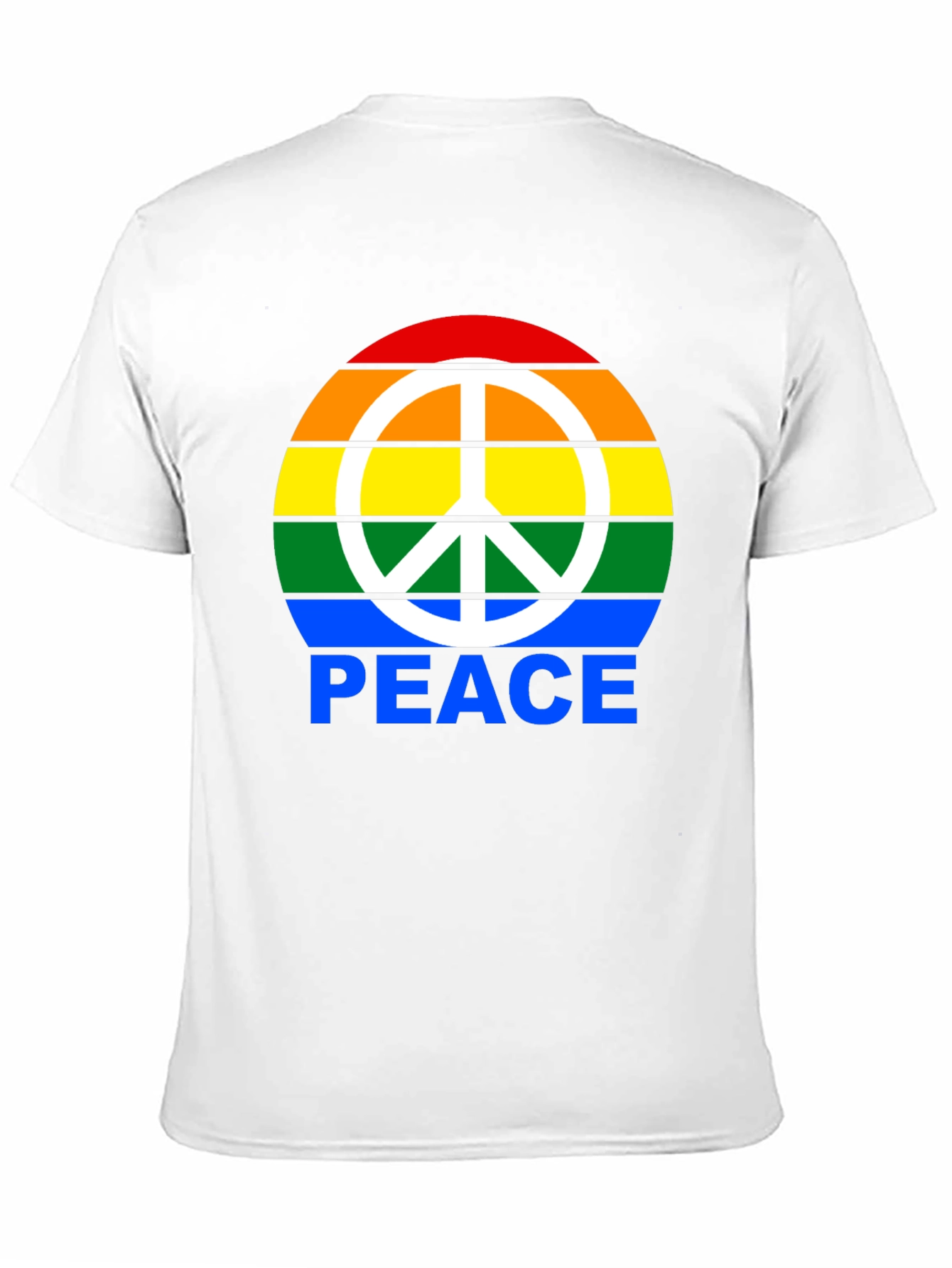 Rainbow Peace Sign Graphic T-Shirt