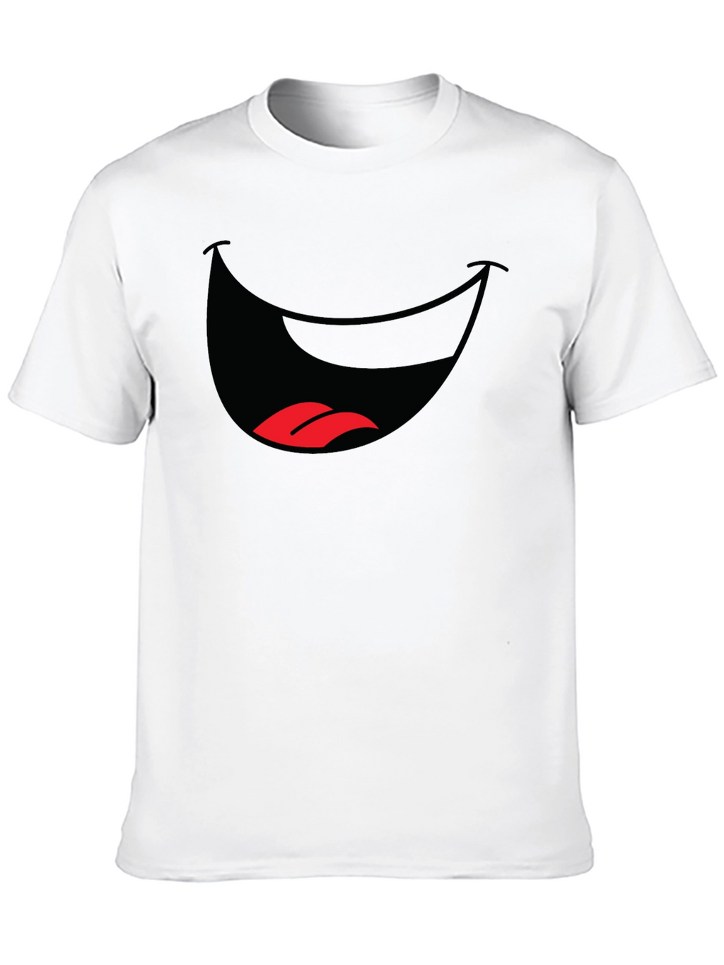 Funny Mouth Graphic T-Shirt - Black Cotton Tee