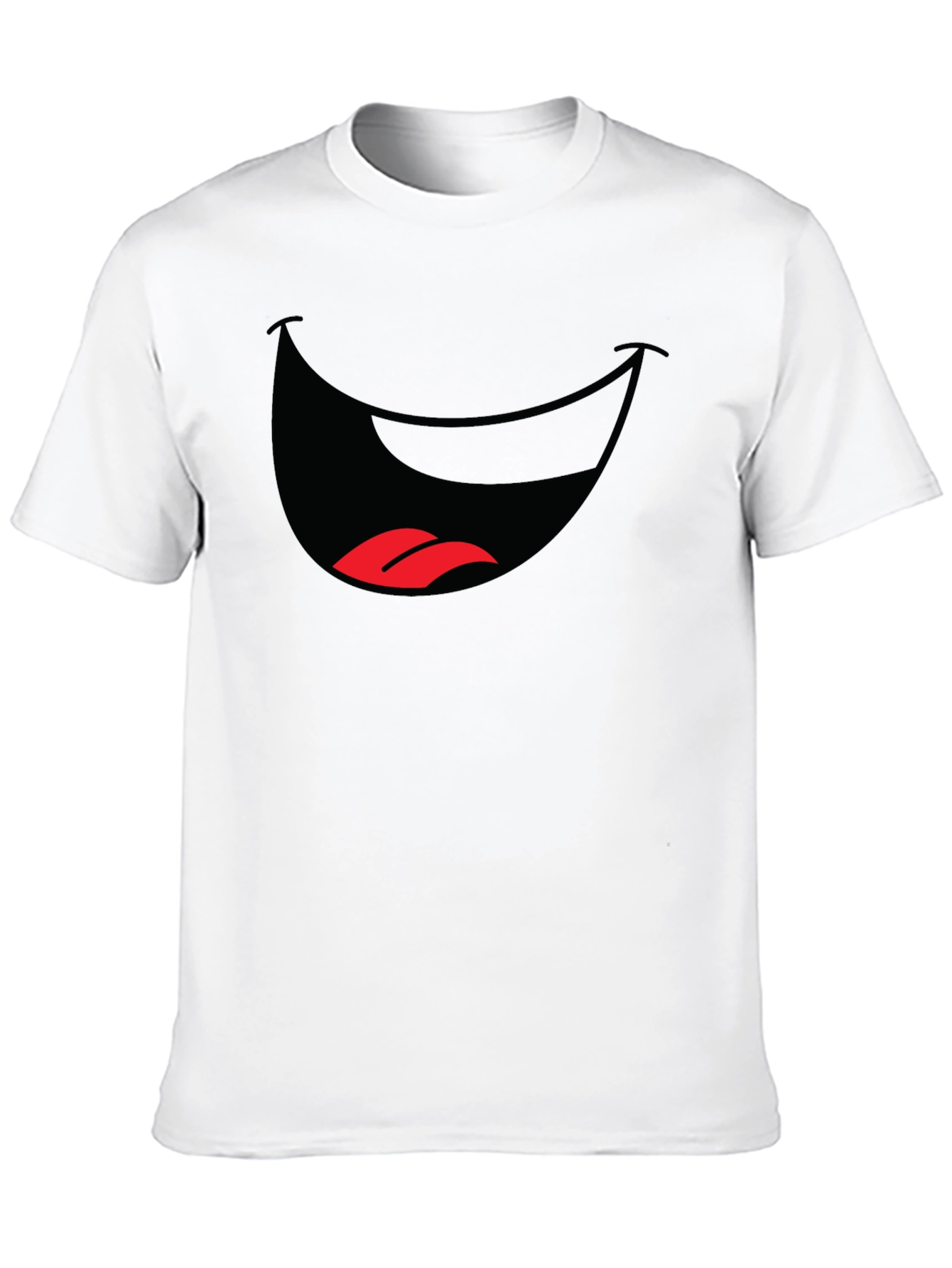 Funny Mouth Graphic T-Shirt - Black Cotton Tee