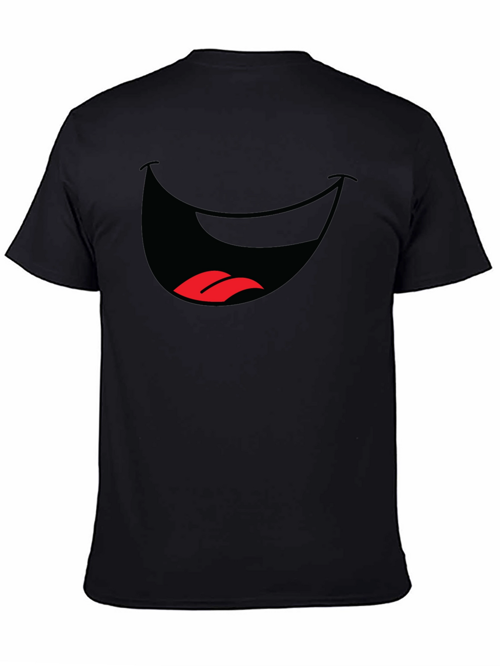 Funny Mouth Graphic T-Shirt - Black Cotton Tee