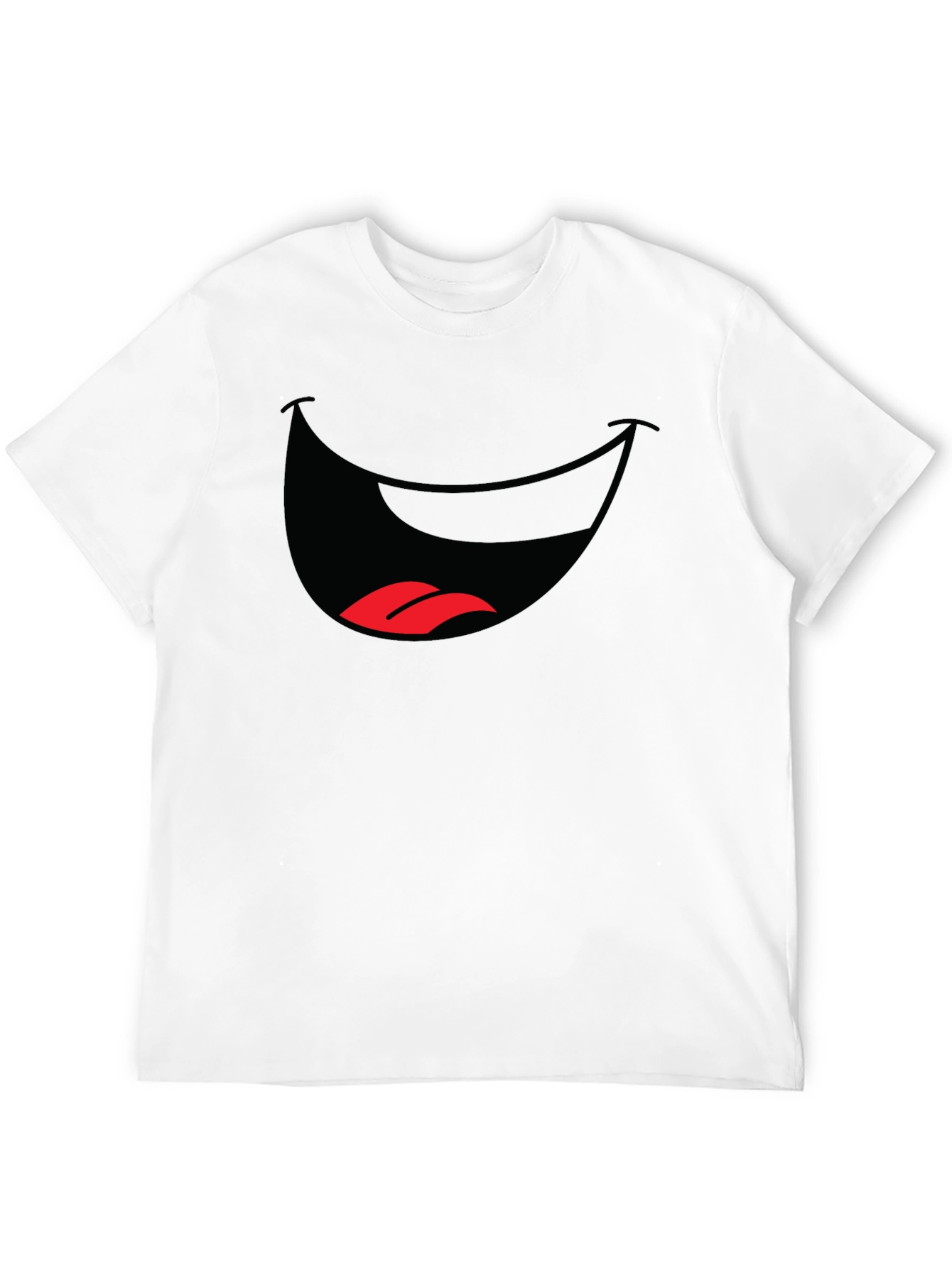 Funny Mouth Graphic T-Shirt - Black Cotton Tee