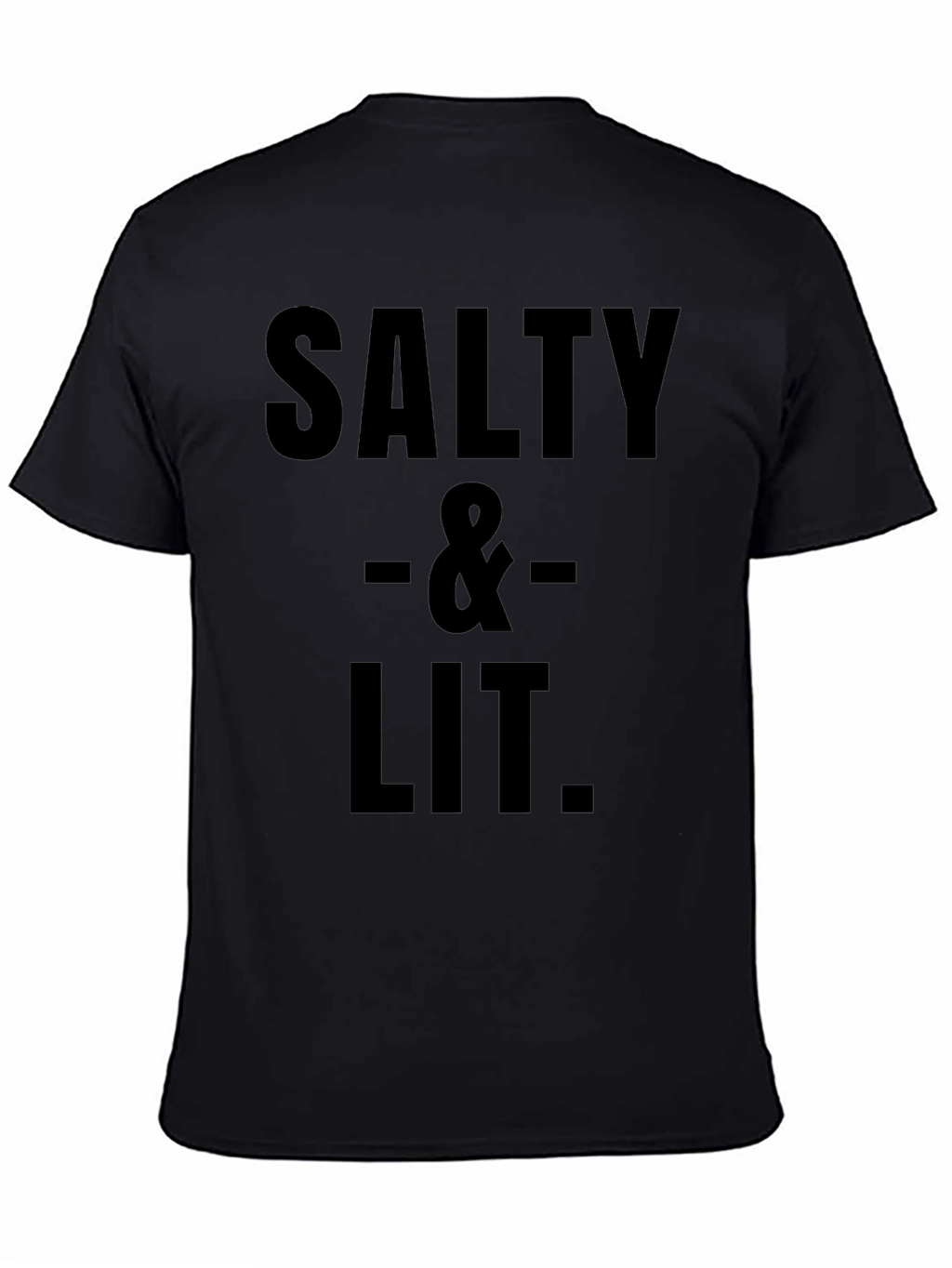 Salty & Lit Graphic Tee - Black Cotton Blend