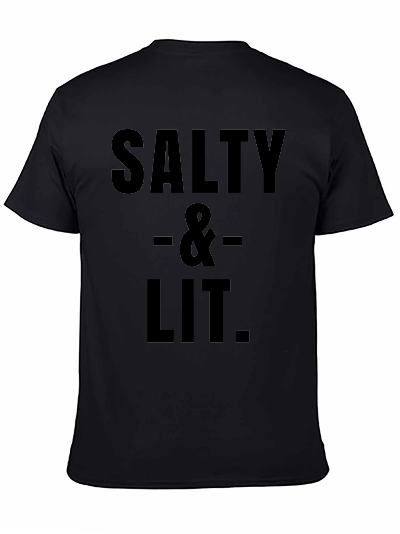 Salty & Lit Graphic Tee - Black Cotton Blend