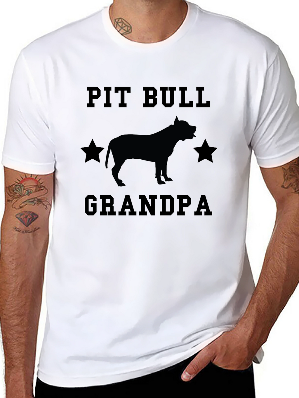 Pit Bull Grandpa T-Shirt - Mens Graphic Tee