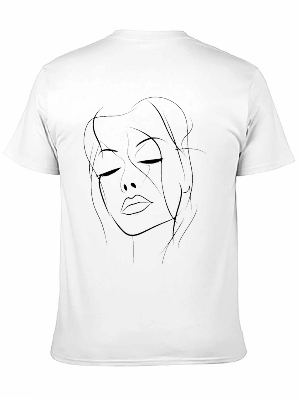 Minimalist Woman Face Line Art Graphic T-Shirt