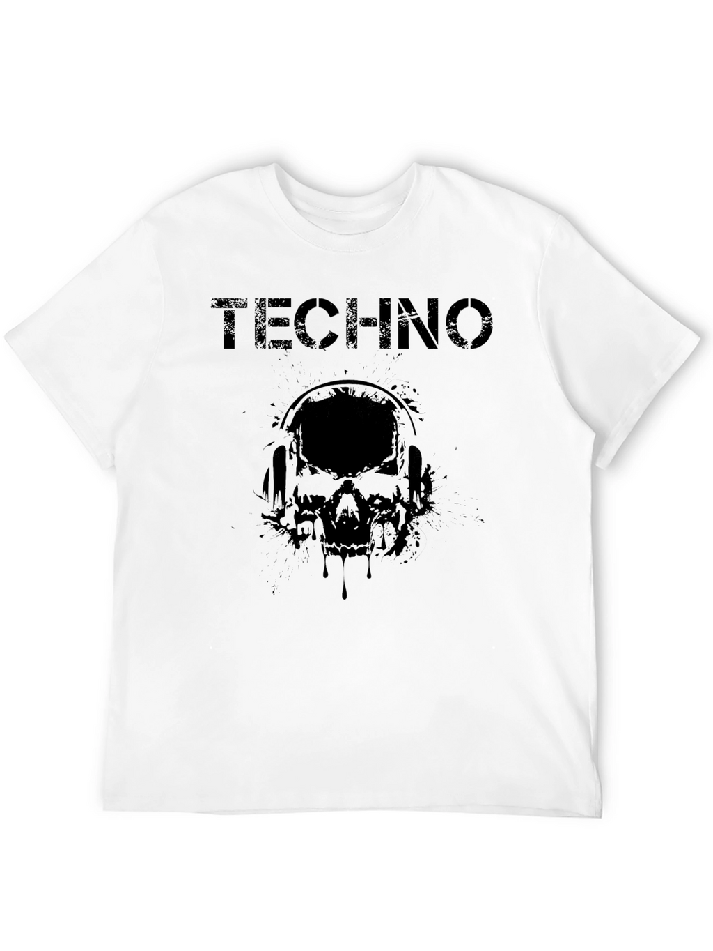Techno Skull Black T-Shirt - Music Lover Tee