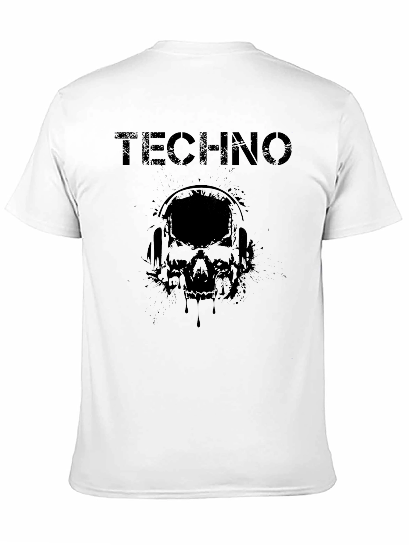 Techno Skull Black T-Shirt - Music Lover Tee