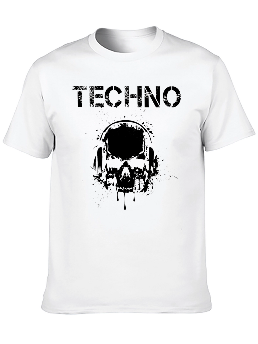 Techno Skull Black T-Shirt - Music Lover Tee