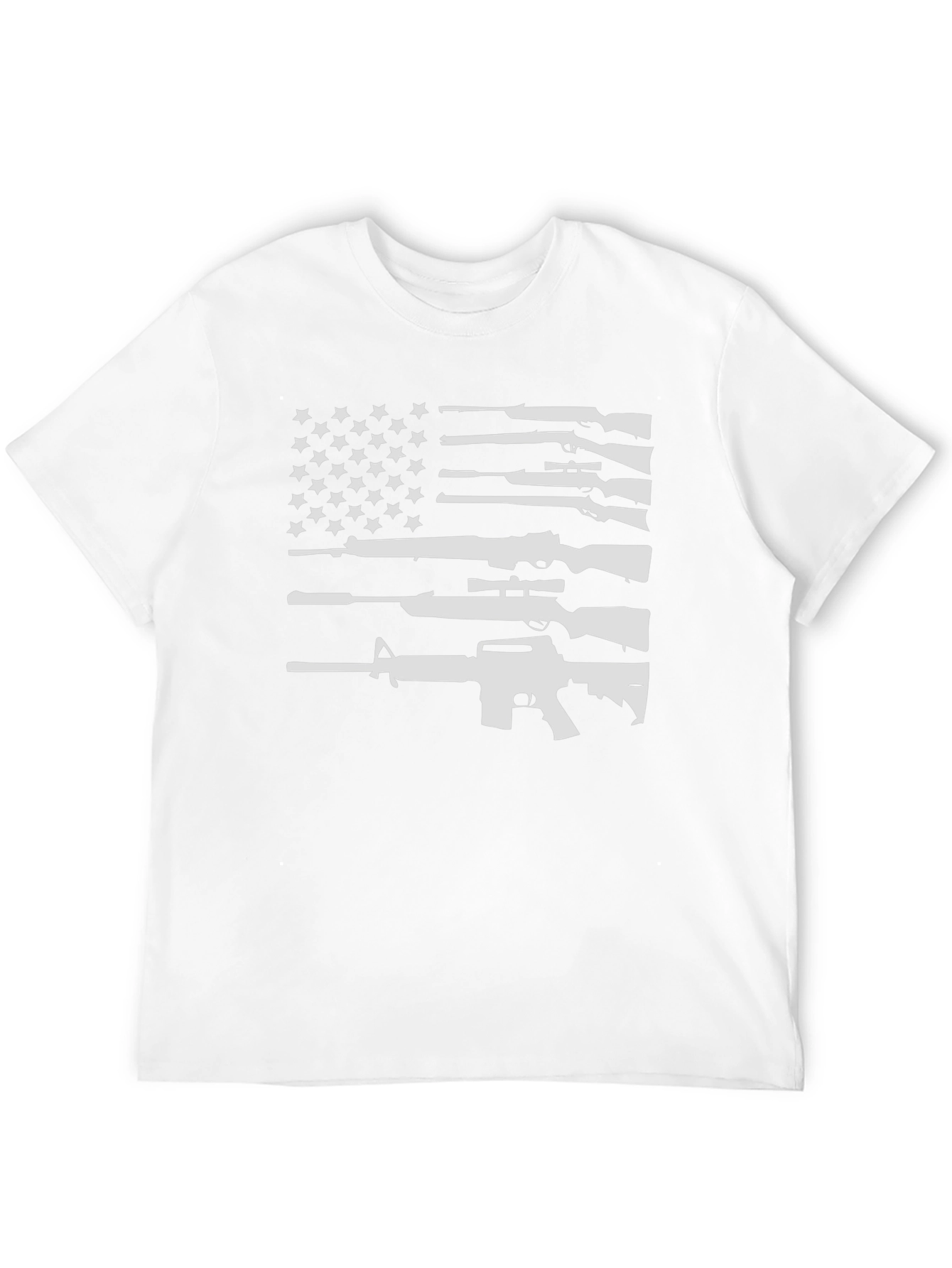 Gun Flag T-Shirt - Patriotic Black Tee