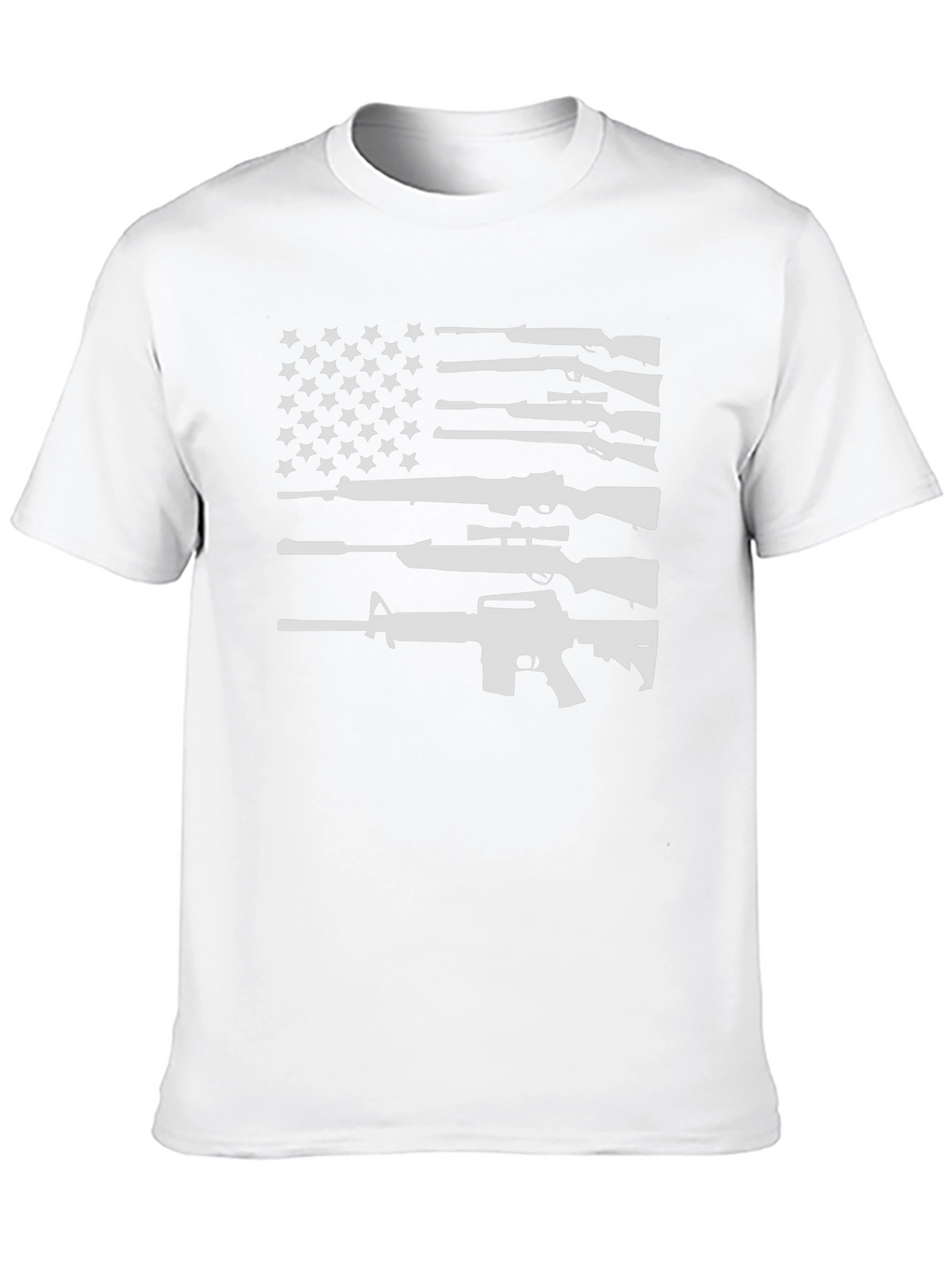Gun Flag T-Shirt - Patriotic Black Tee