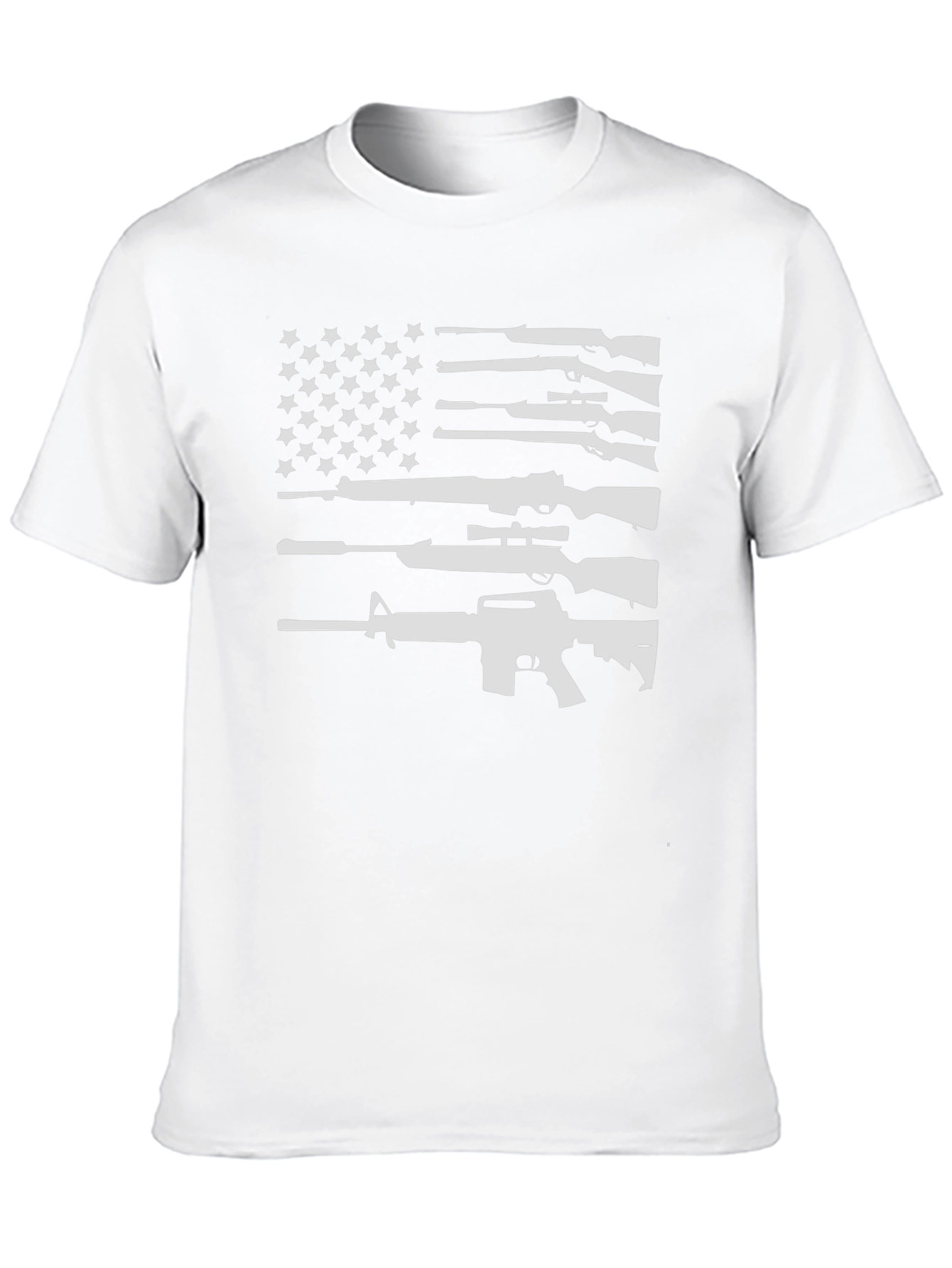 Gun Flag T-Shirt - Patriotic Black Tee
