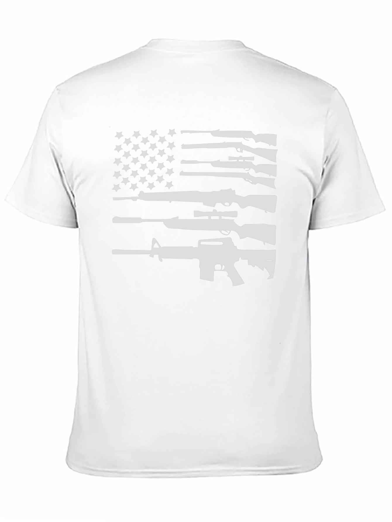 Gun Flag T-Shirt - Patriotic Black Tee