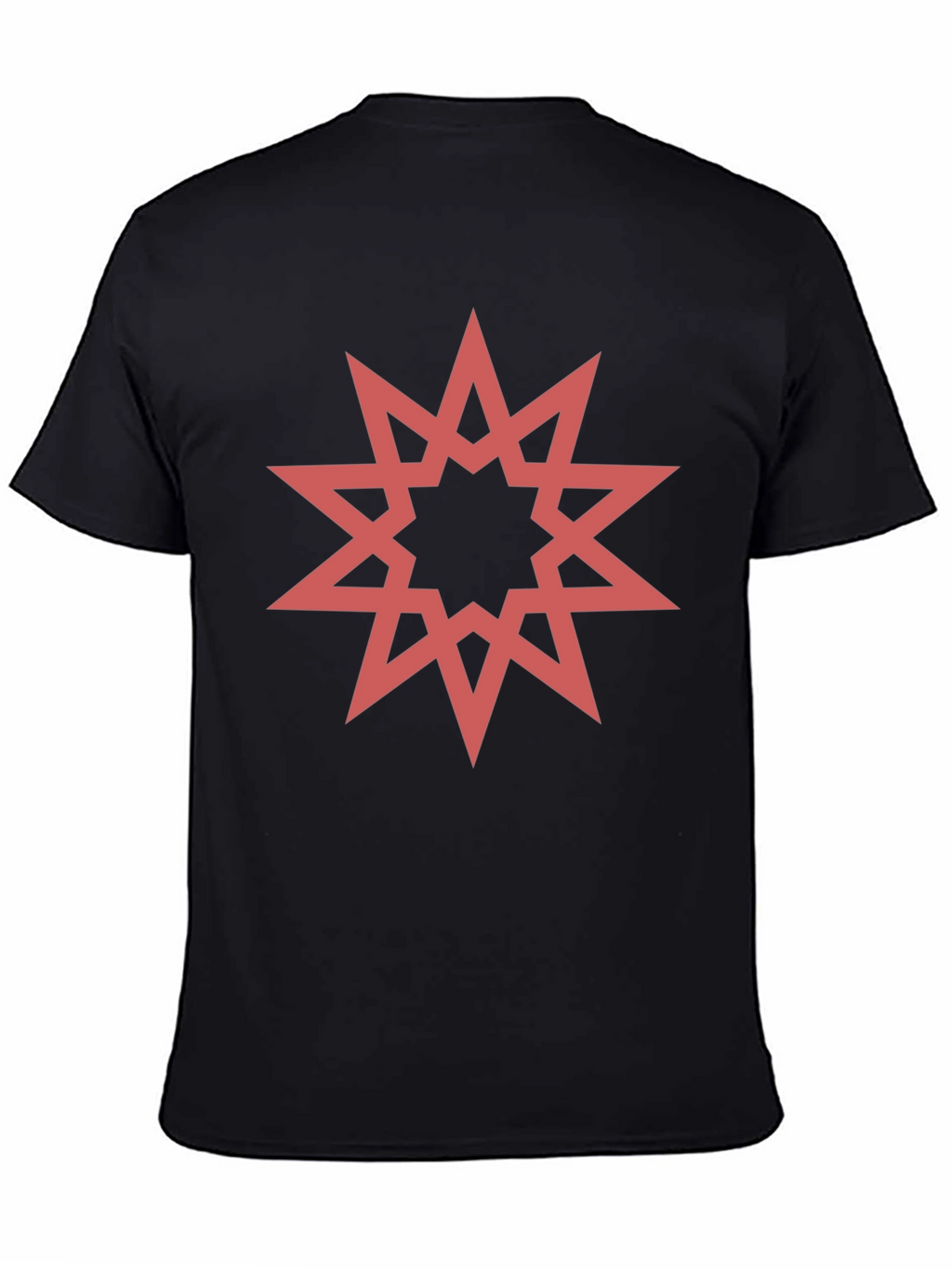 Geometric Star Graphic Black T-Shirt