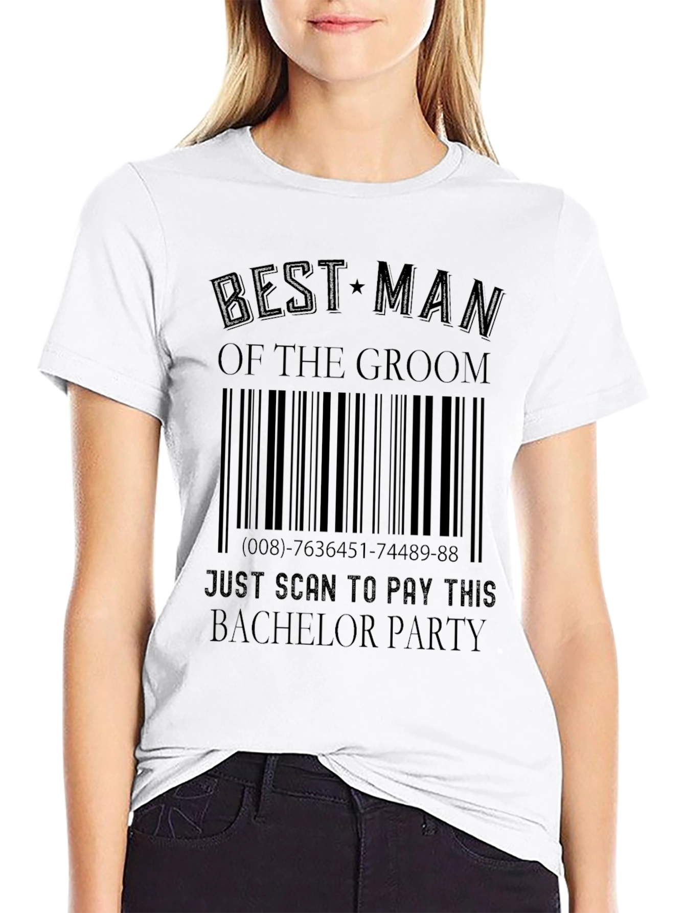 Best Man Bachelor Party Pay Scan T-Shirt