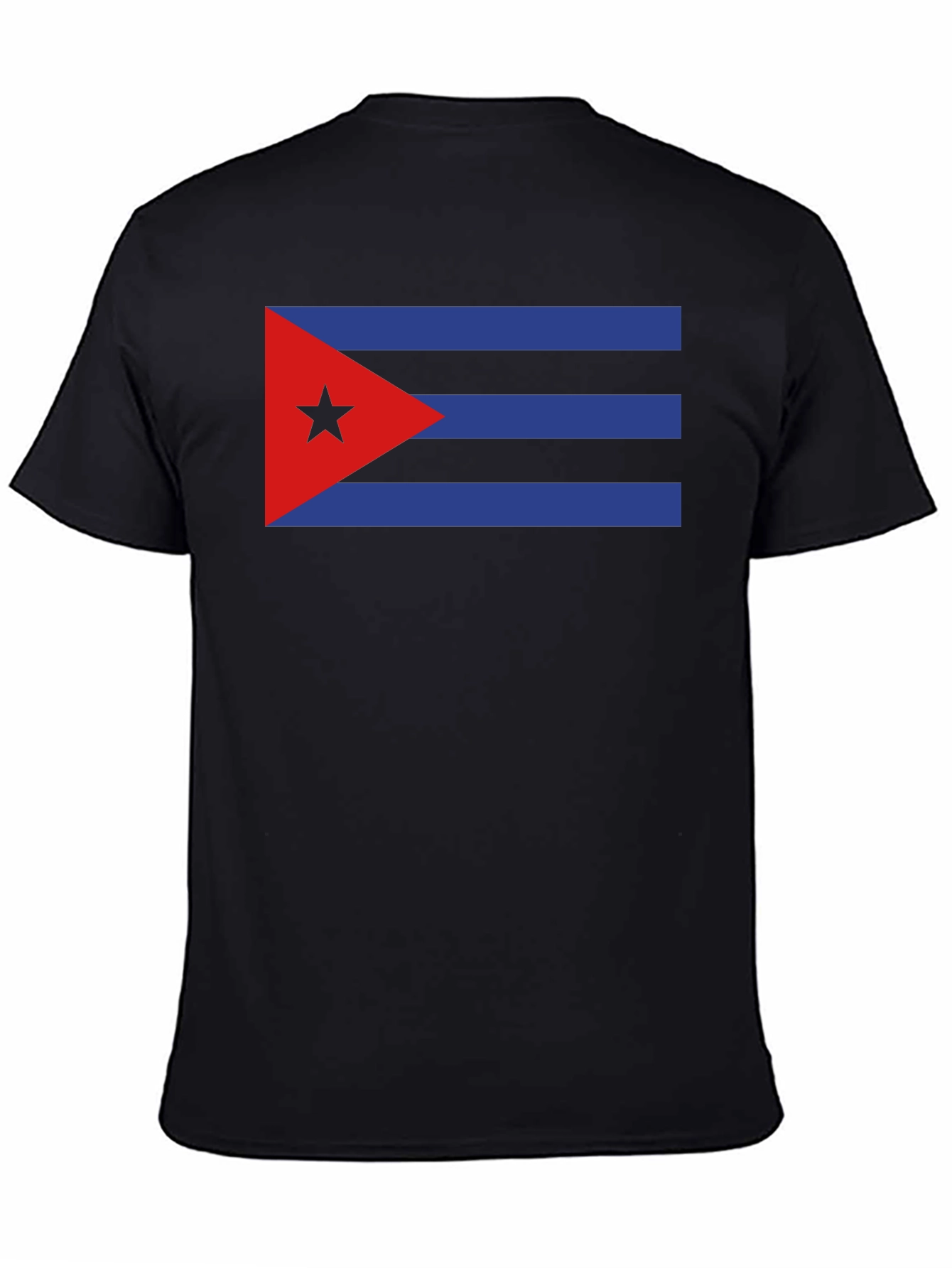 Cuban Pride T-Shirt - Black - Star & Stripes