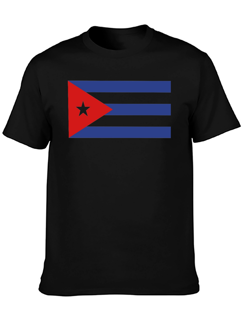 Cuban Pride T-Shirt - Black - Star & Stripes