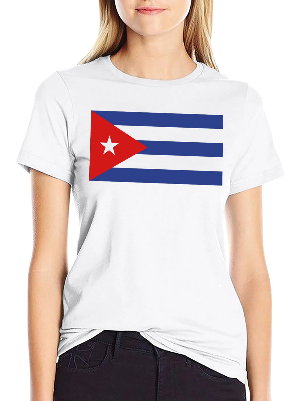 Cuban Pride T-Shirt - Black - Star & Stripes